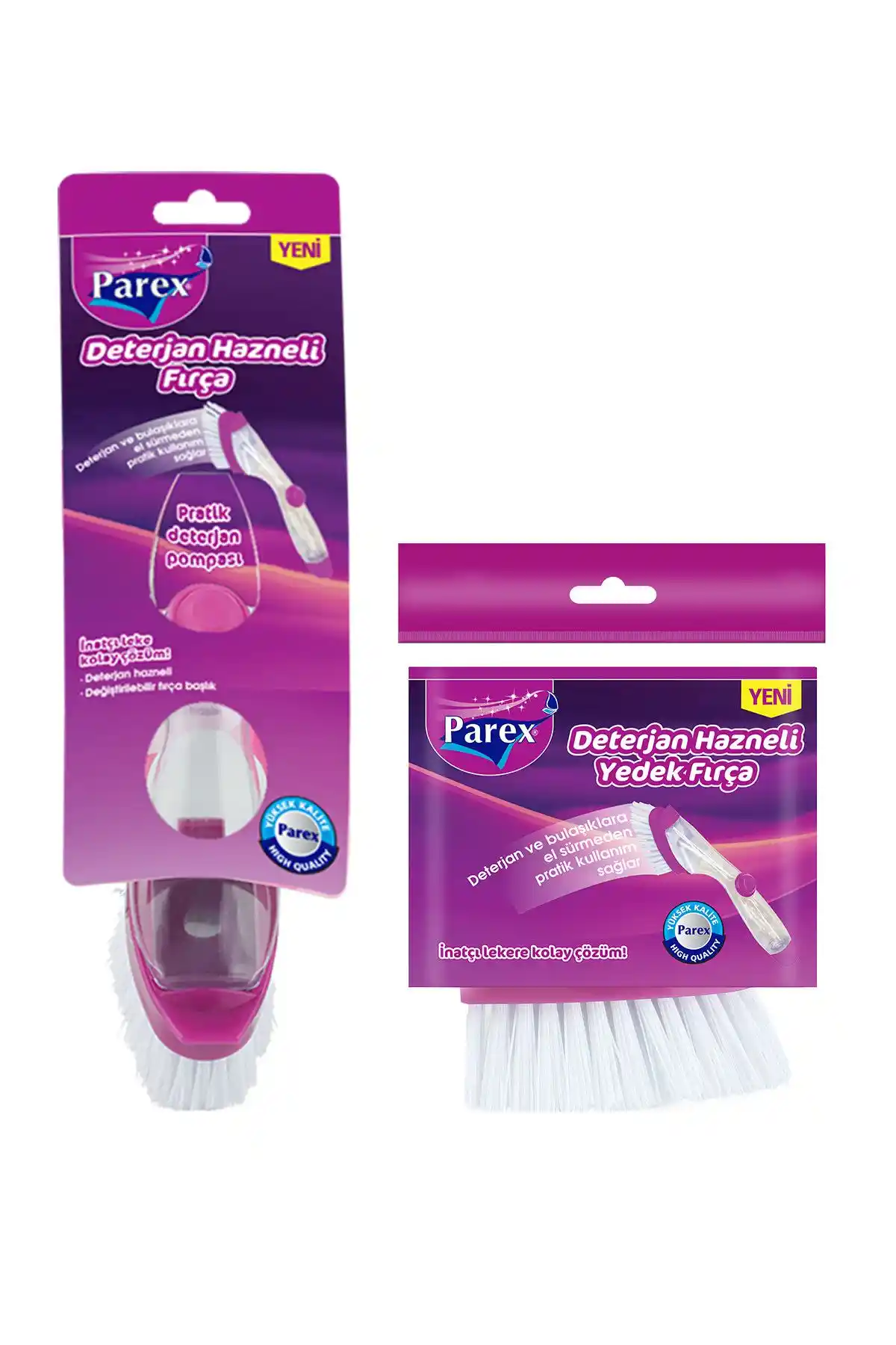 Parex Deterjan Hazneli Fırça: Pratik ve Dayanıklı Mutfak Temizlik Çözümü