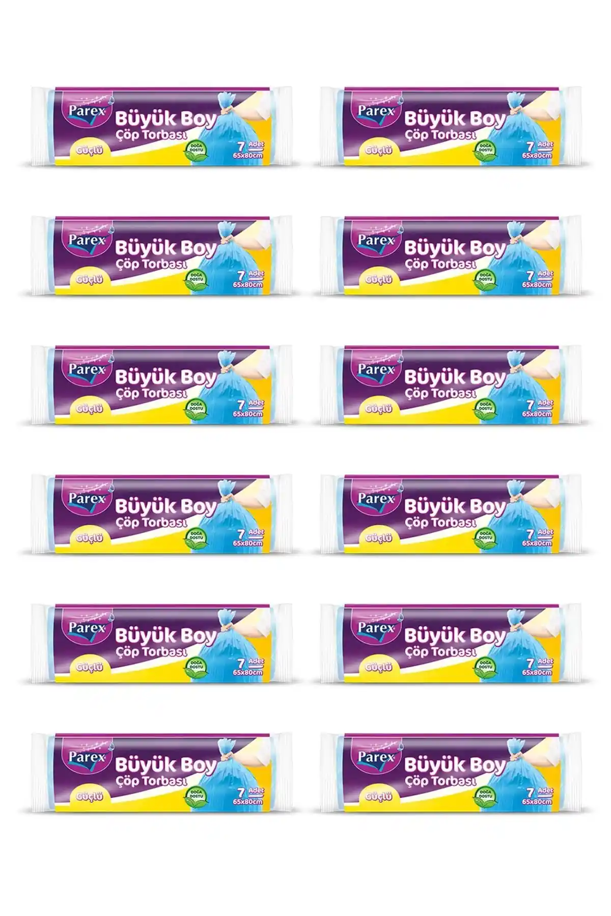Parex Güçlü Çöp Torbası Büyük Boy 12'li Paket Dayanıklı ve Ekonomik Çözüm
