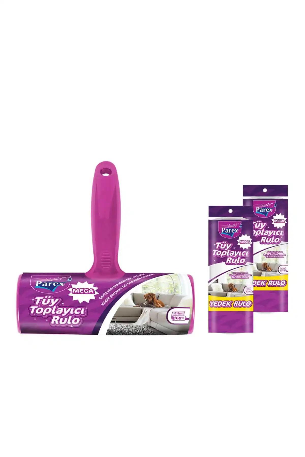 Parex Mega Tüy Toplayıcı Rulo ve Yedek Rulo Karşılaştırması Evcil Hayvan Sahipleri İçin