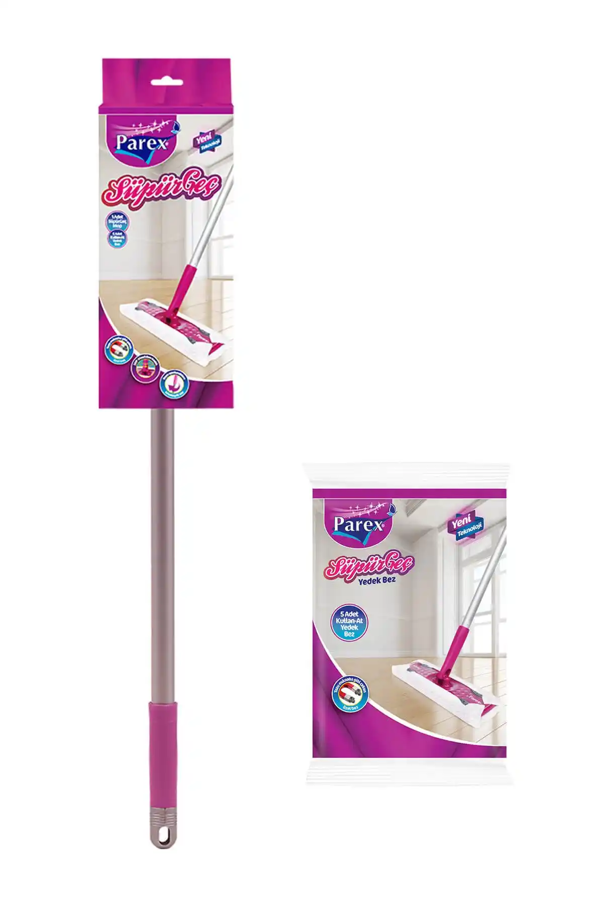 Parex Süpürgeç Yer Temizlik Sistemi Yedek: Pratik ve Etkili Sert Yüzey Temizlik Çözümü