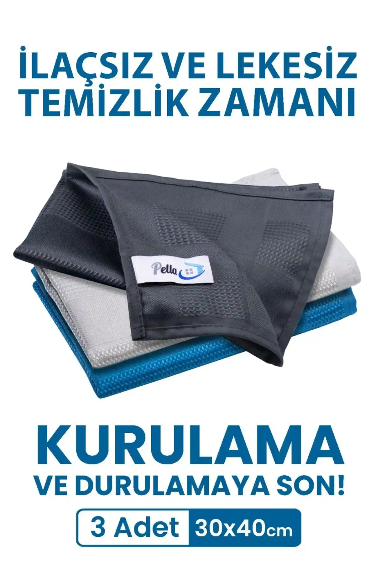 Pella Classic 3'lü Mikrofiber Temizlik Bezi ile Çok Yönlü ve Ekonomik Temizlik Çözümü