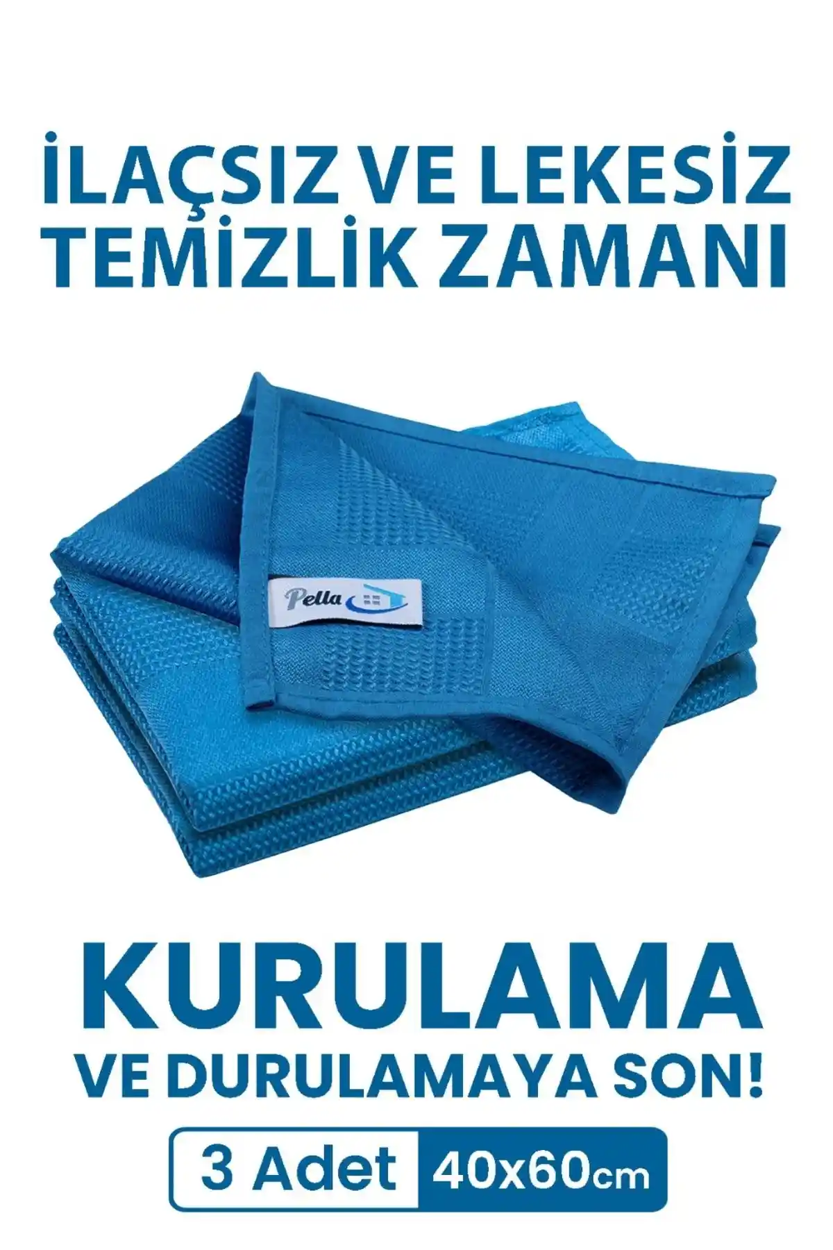 Pella Classic 3'lü Mikrofiber Temizlik Bezi Seti Yüksek Performans ve Şıklık İçin