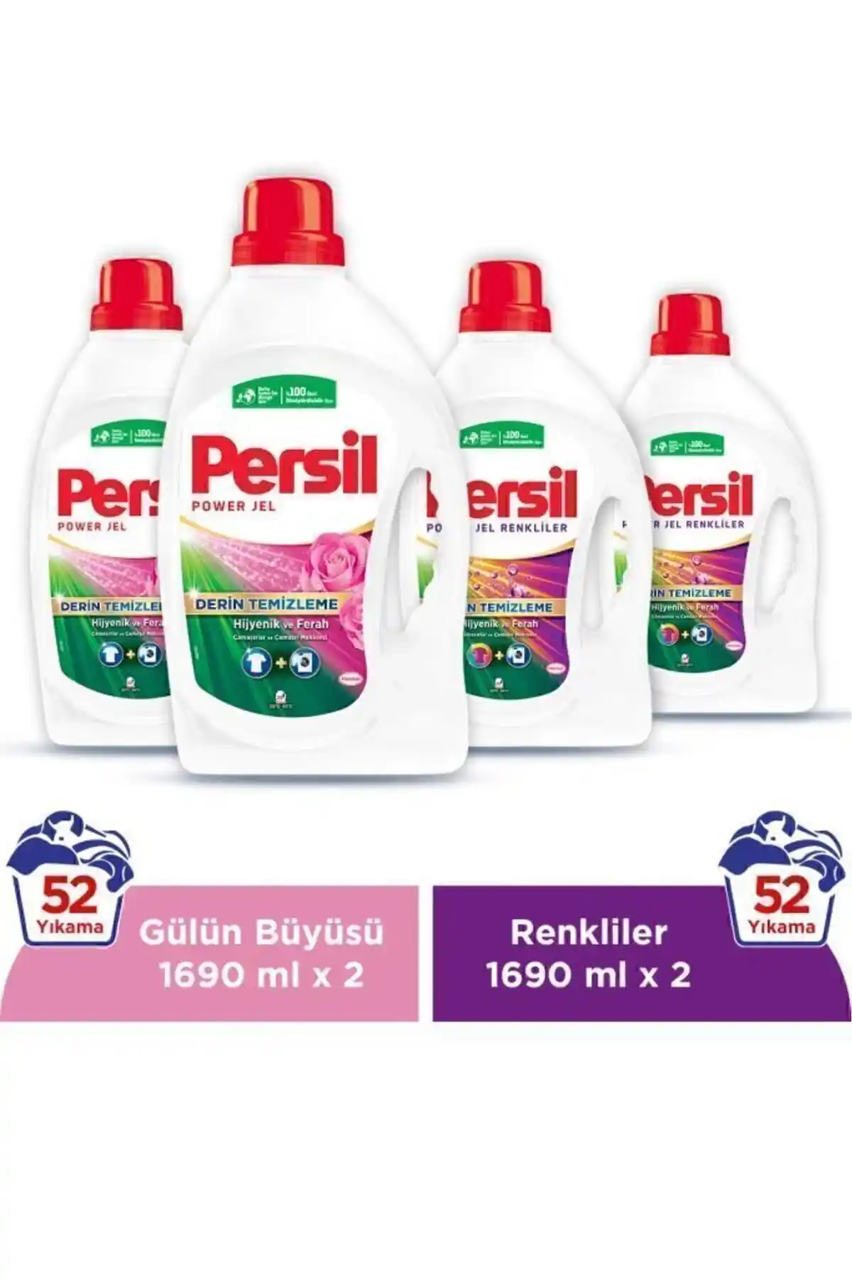 Persil Sıvı Çamaşır Deterjanları Karşılaştırması: 2 Gülün Büyüsü ve 4 X 1690 ml Ürünleri