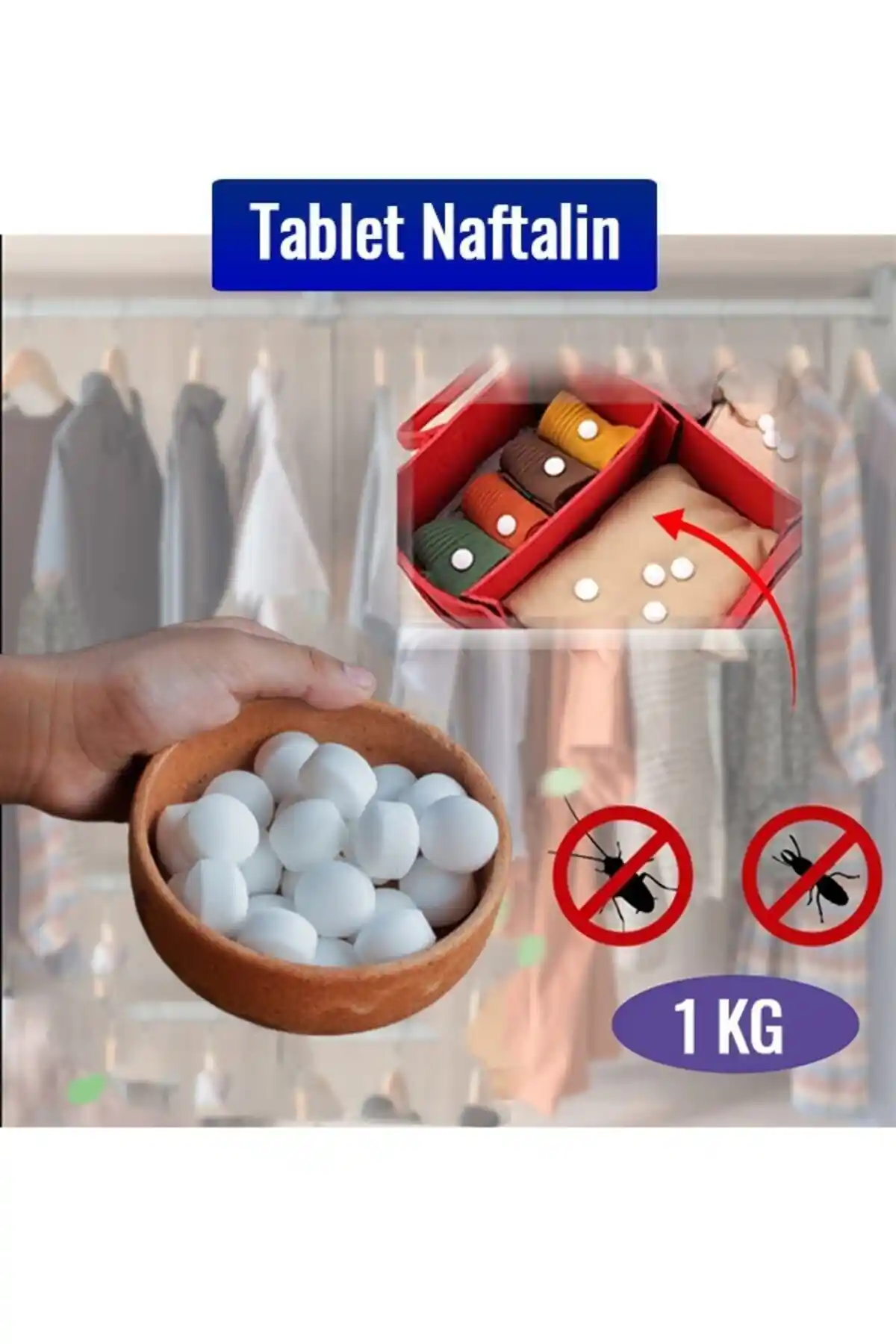 Phigo Tablet Naftalin 1 Kg Koku Giderici Ev ve Ofis İçin Etkili Çözüm