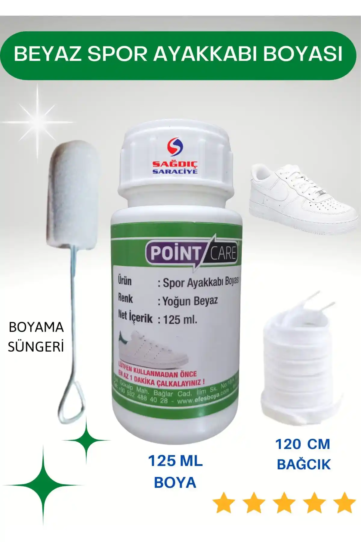 POINT CARE Ekstra Yoğun Beyaz Deri Spor Ayakkabı Boyası Uygulama ve Performans Rehberi