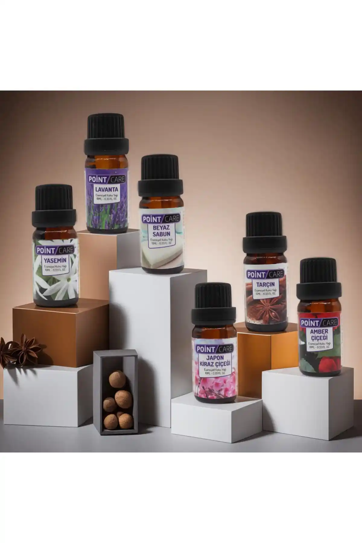POINT CARE Mum Esansı Seti: 6 Farklı Aromasıyla Ev ve Ofis Atmosferini Geliştirir