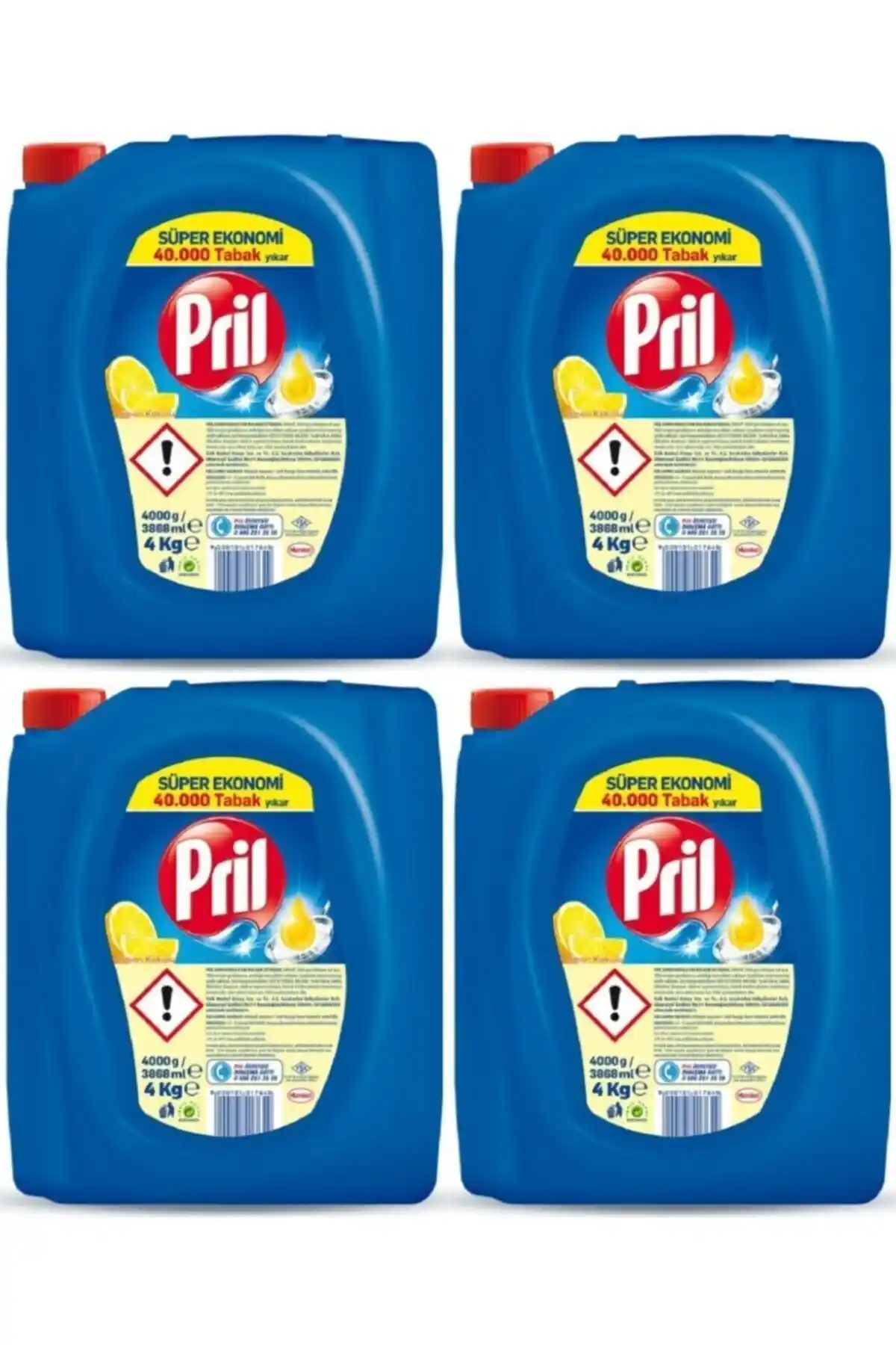 Pril El Bulaşık Deterjanı 4 Litre Güçlü Temizlik ve Ferah Limon Kokusu