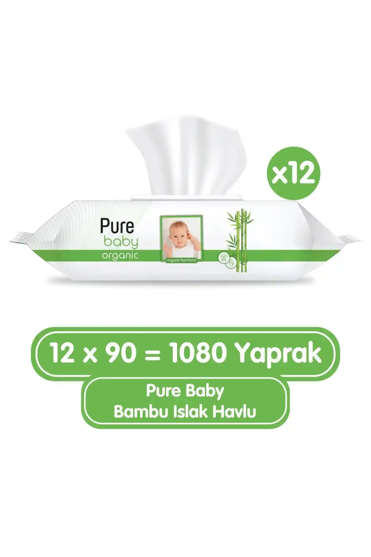 Pure Baby Organik Bambu Özlü Islak Havlu: Hassas Ciltler İçin Güvenli Bebek Temizlik Ürünü