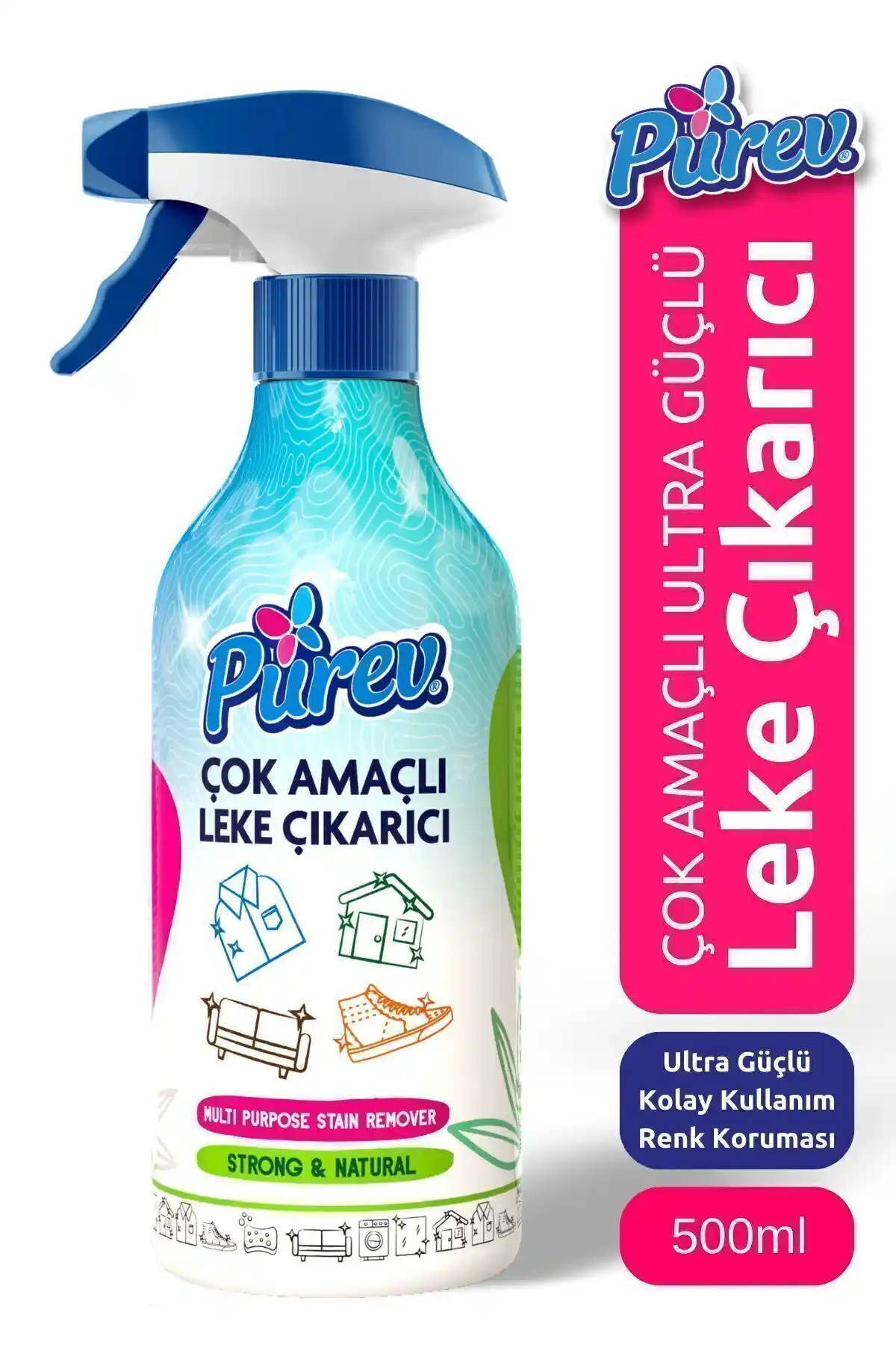PUREV Çok Amaçlı Leke Çıkarıcı Sprey ile Derinlemesine ve Güvenli Temizlik Çözümü