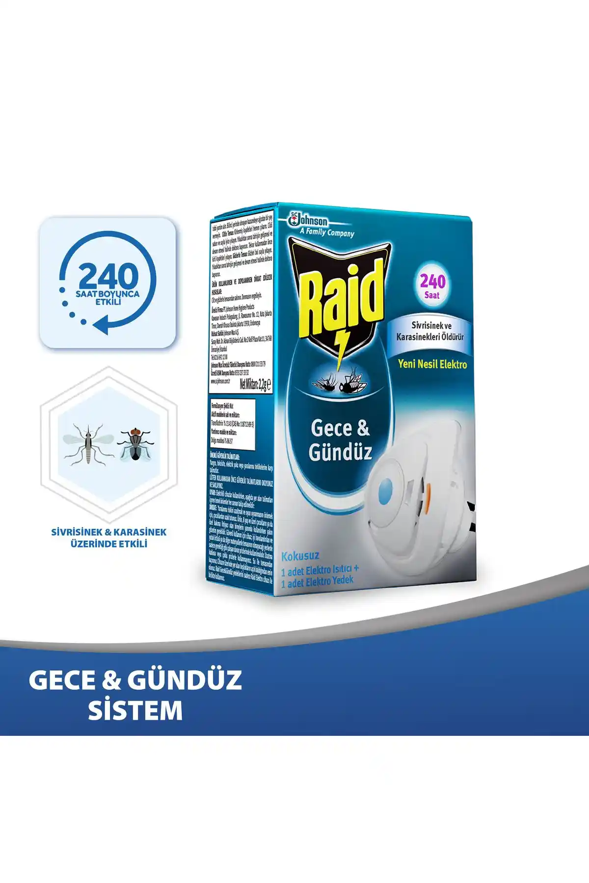 Raid Gece ve Gündüz Sinekkovar: Uzun Süreli ve Güçlü Sinekkovucu Çözüm