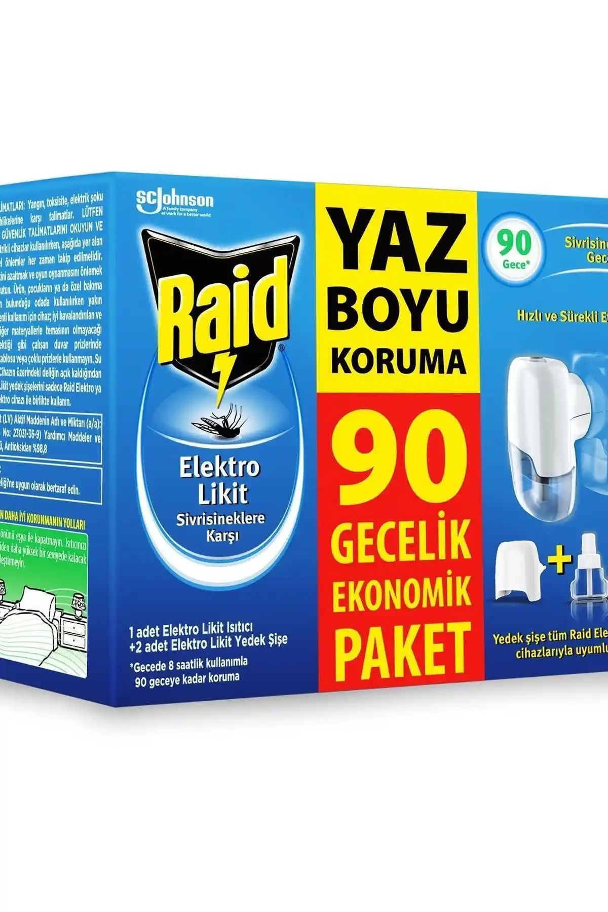Raid Marka Elektro Likit Cihazı ve Yedek Paketleri ile Sivrisineklerle Etkili Mücadele