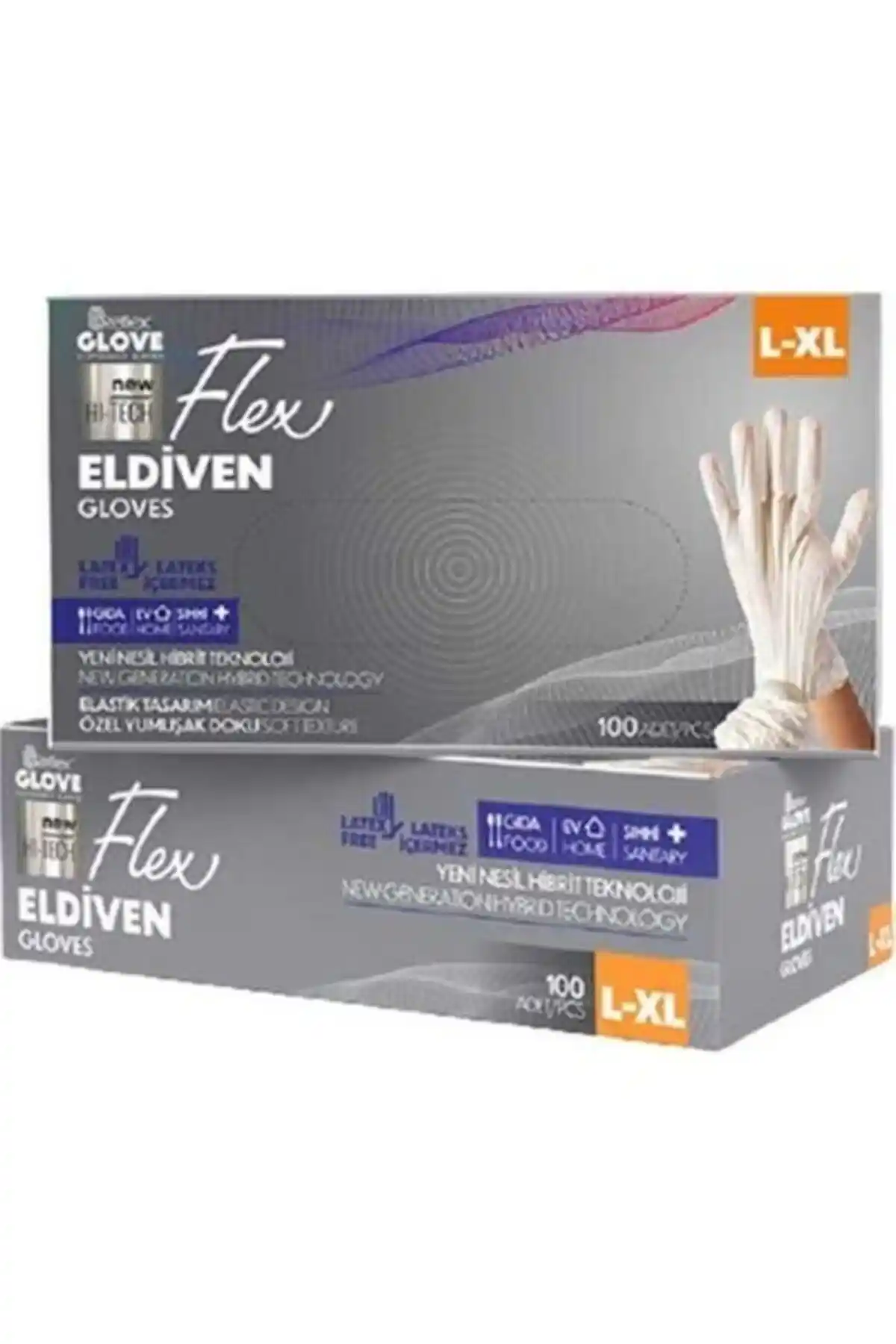 Reflex Flex Eldiven Bej Renkli Pudrasız Tek Kullanımlık El İmkanı Sağlayan Çok Amaçlı Ürün