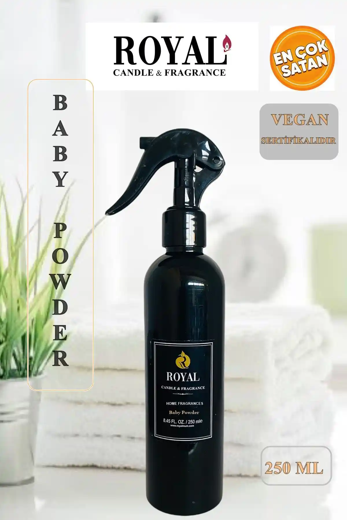 Royal Mum Baby Powder Oda Spreyi Organik ve Kalıcı Kokularla Evlerinizi Ferahlatır