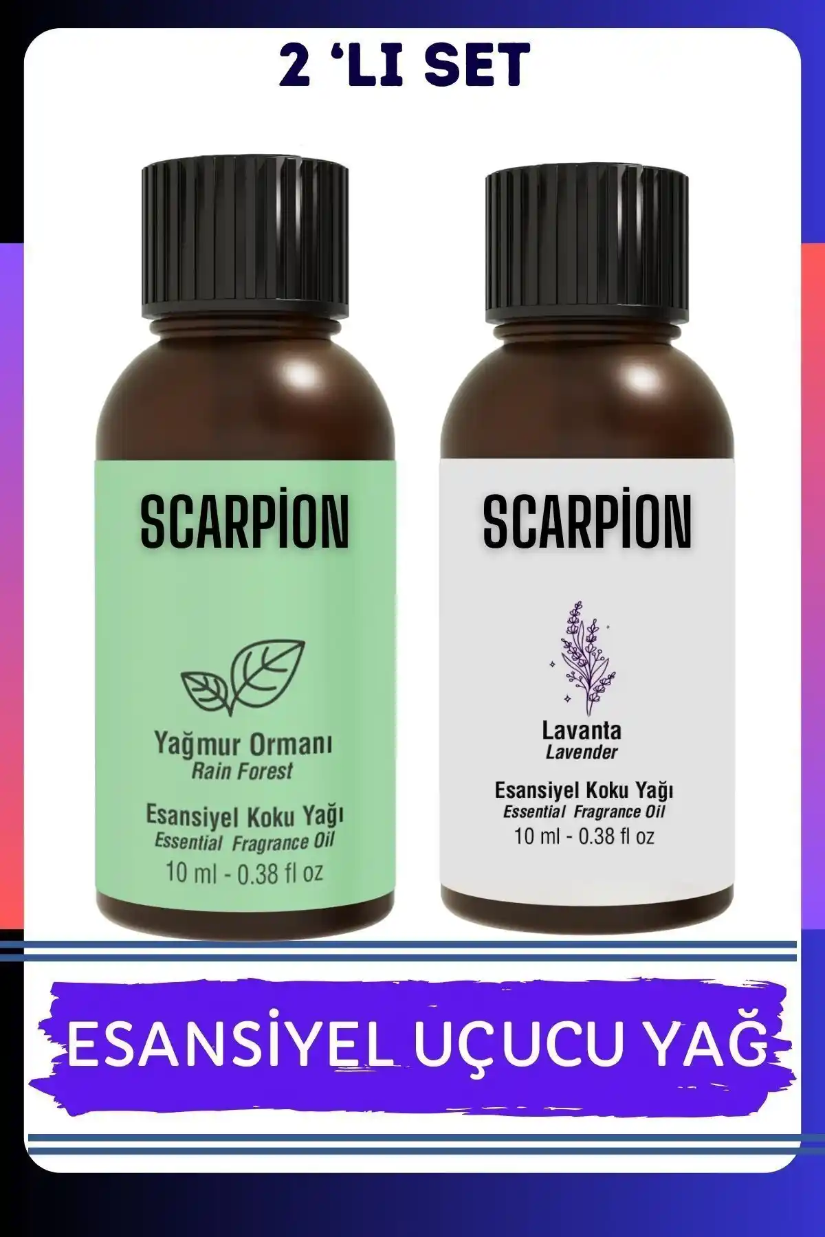 SCARPİON Uçucu Oda Koku Yağı Seti Doğal Aromalarla Ferahlatıcı Atmosfer Yaratır