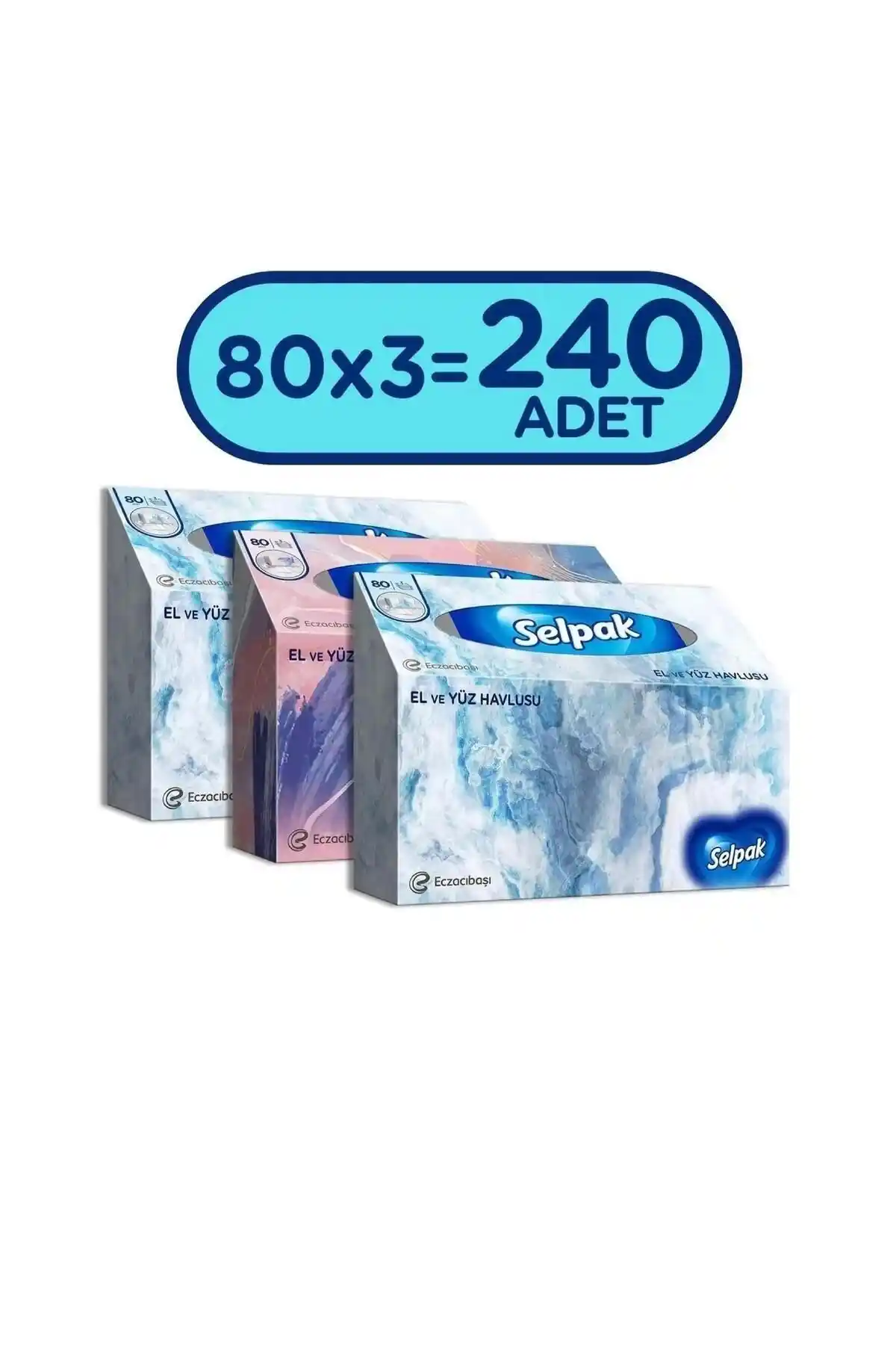 Selpak El ve Yüz Havlusu 3'lü Paketle Uzun Süreli Hijyen ve Pratiklik Sağlar