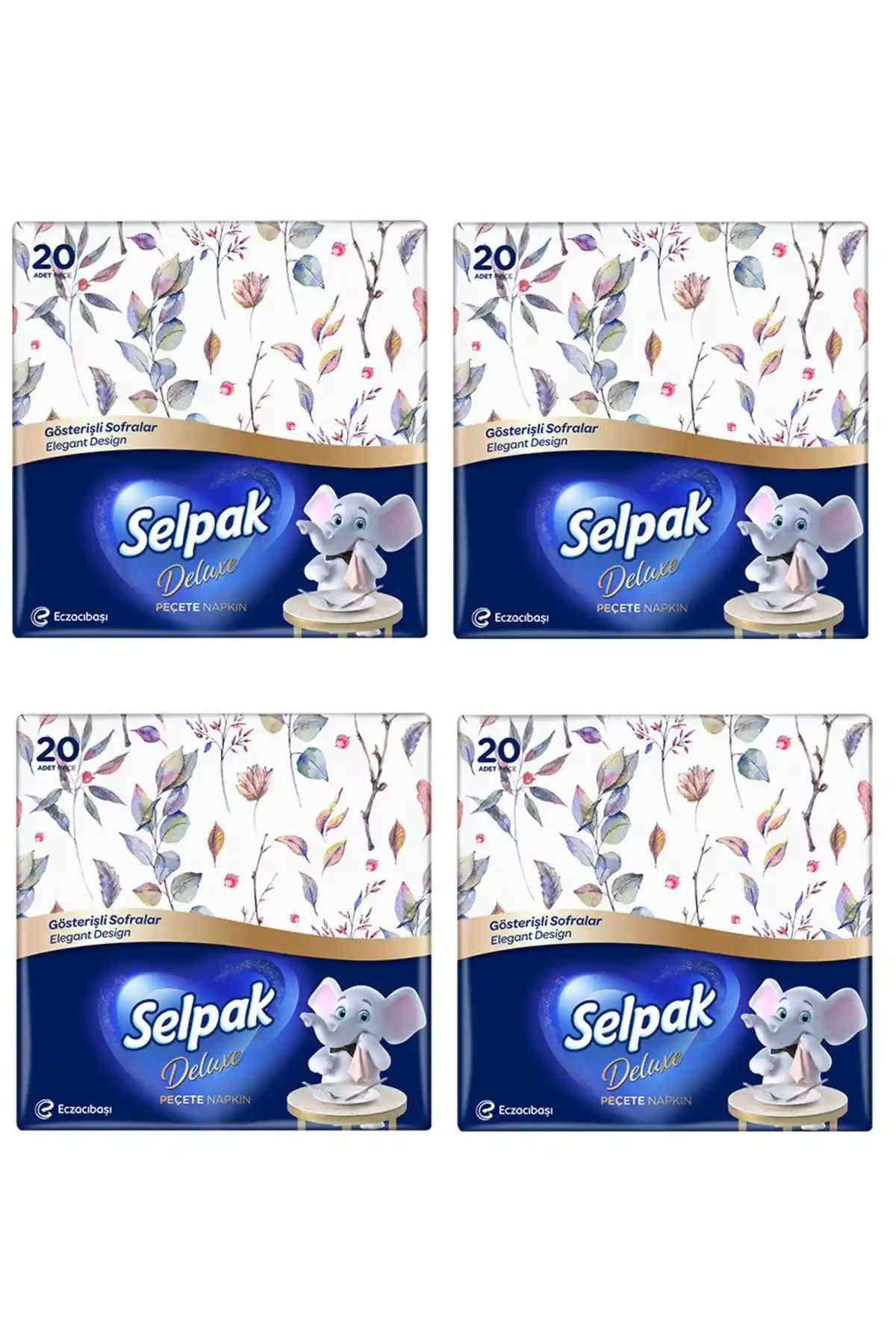 Selpak Elegant 20'li Deluxe Peçete: Şık ve Kullanışlı Sofra Aksesuarları