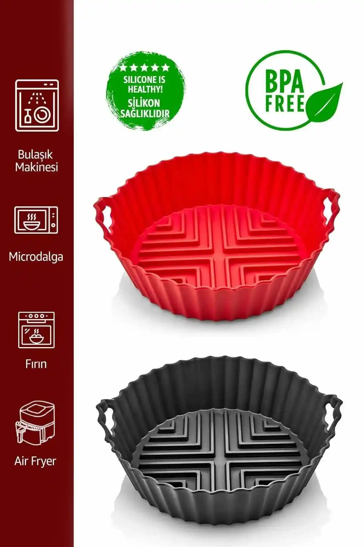 Seram Collection ve SHOPİST Hava Fritözü Silikon Pişirme Kabı Karşılaştırması
