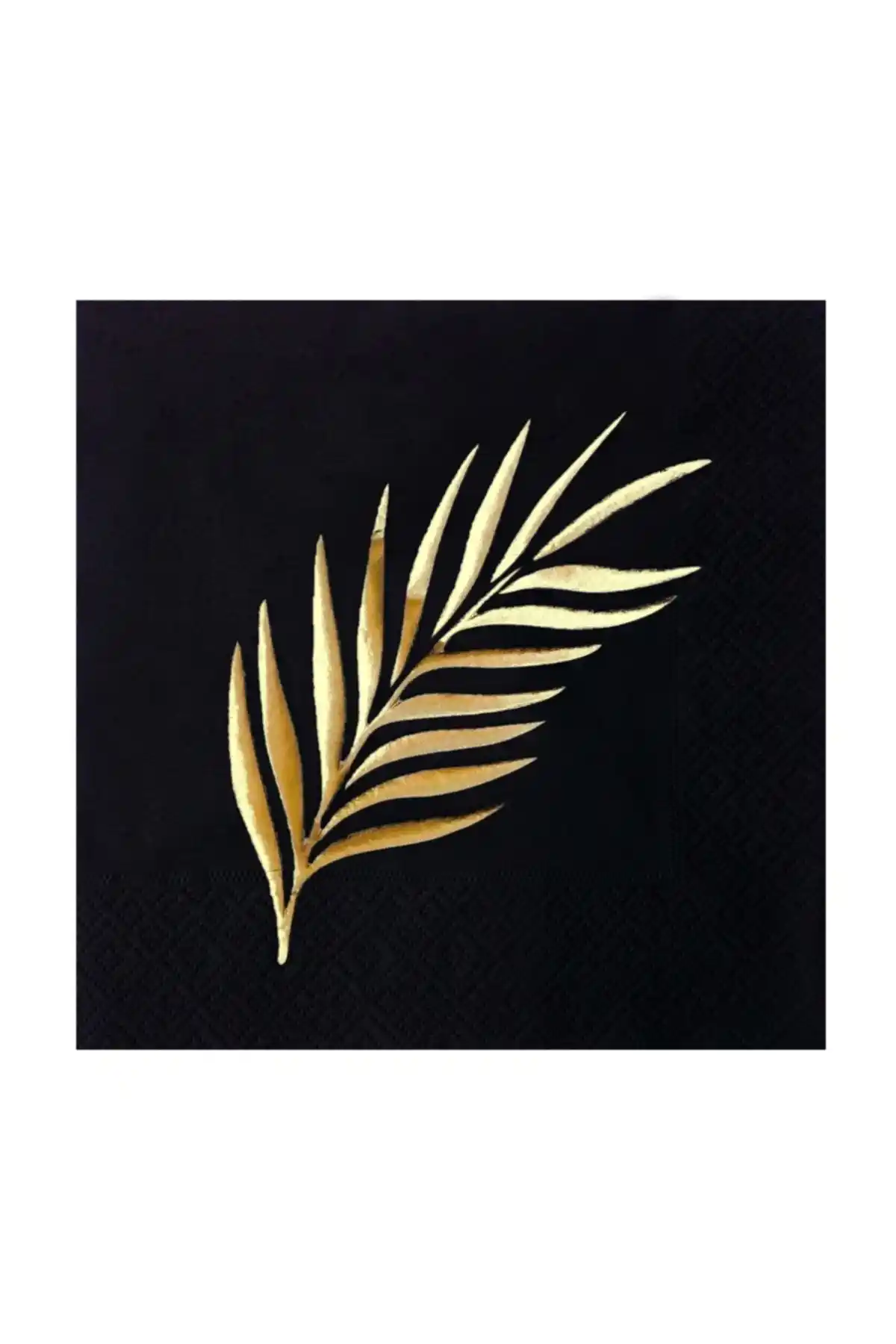 Şık ve Fonksiyonel Sofra Dekorasyonu İçin Altın Varak Tropikal Yaprak Peçete