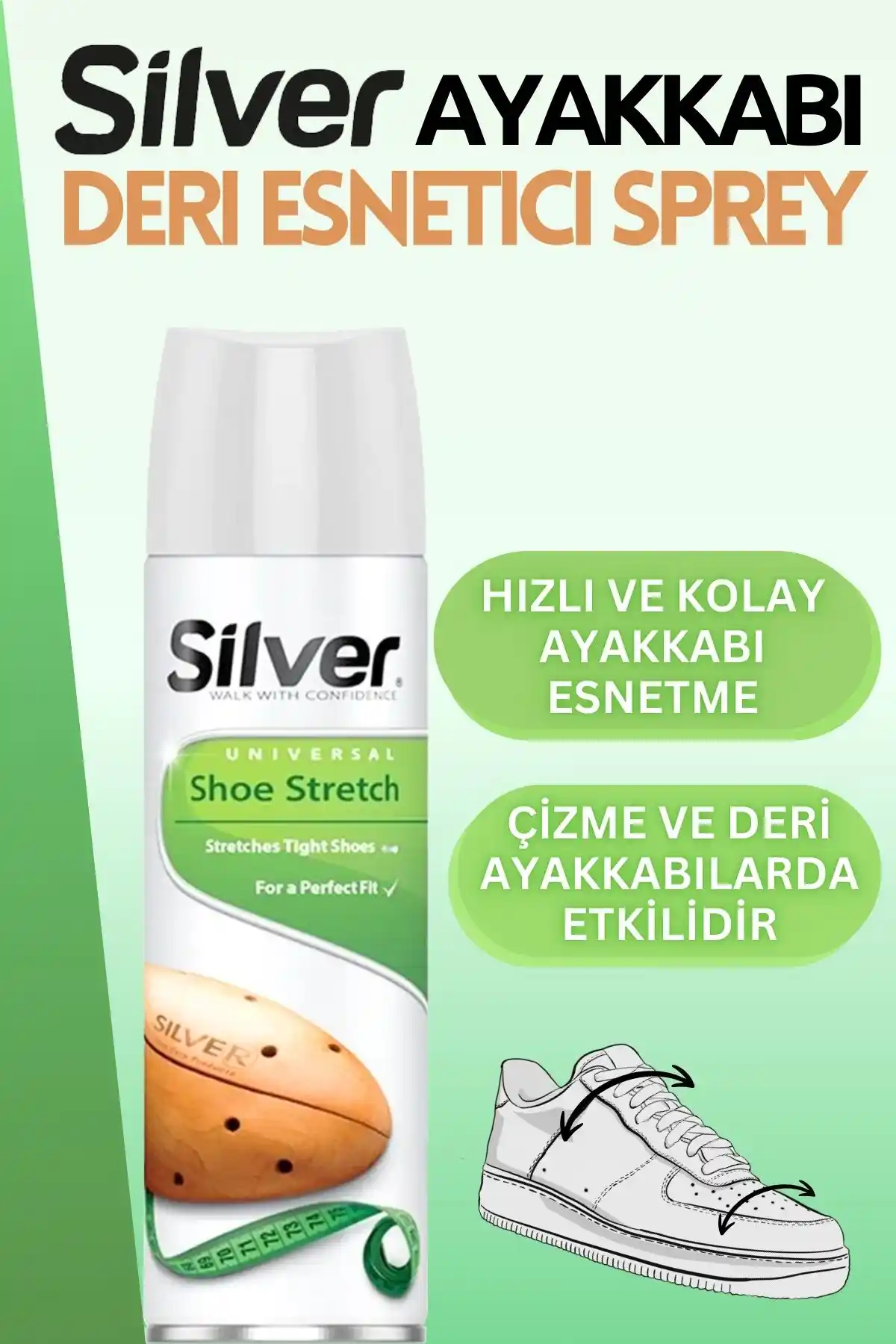 Silver Ayakkabı ve Deri Esnetici Sprey ile Ayakkabılarınızı Daha Rahat Hale Getirin