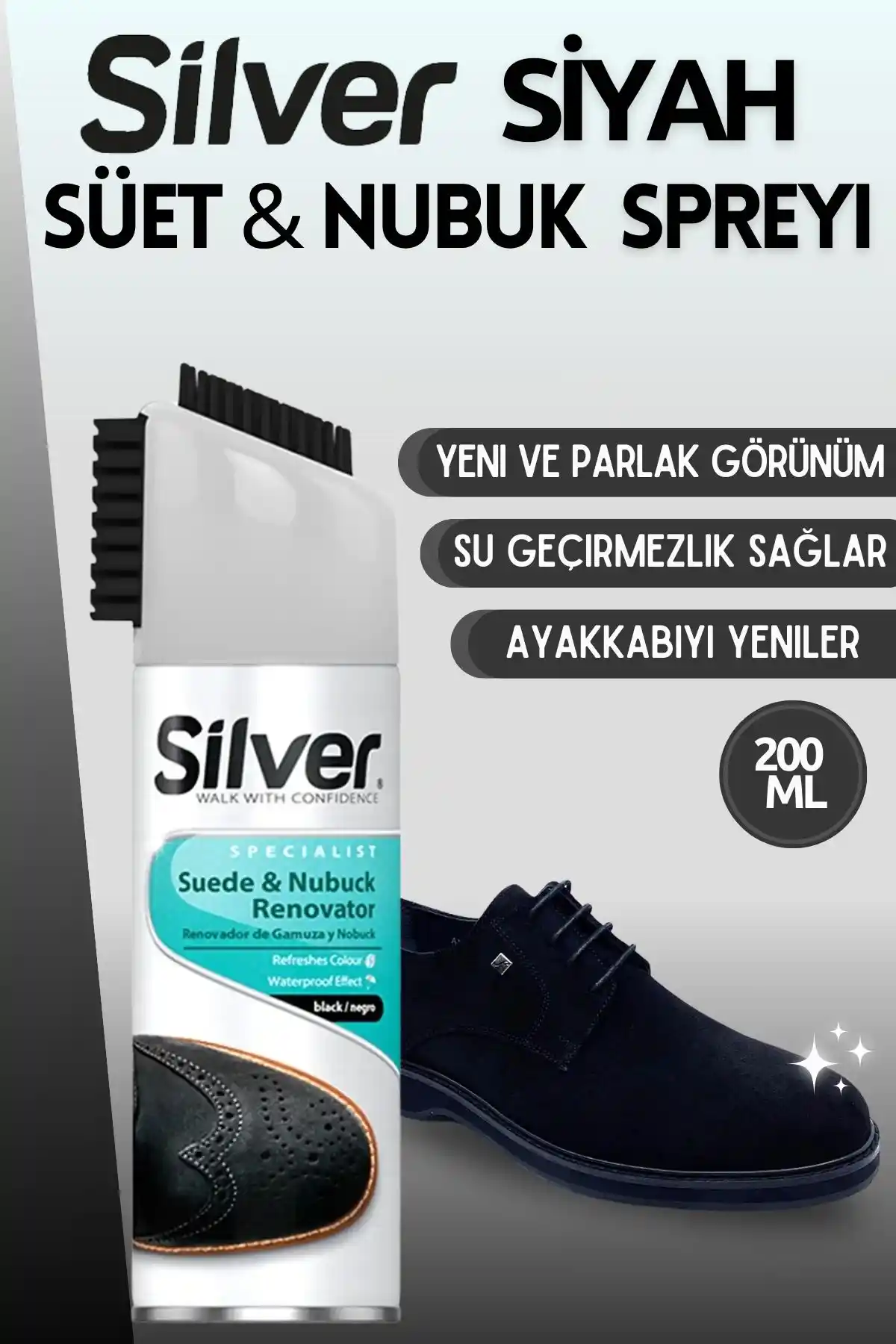 Silver Süet ve Nubuk Yenileyici Sprey Boya: Dayanıklı ve Kolay Uygulama Çözümü