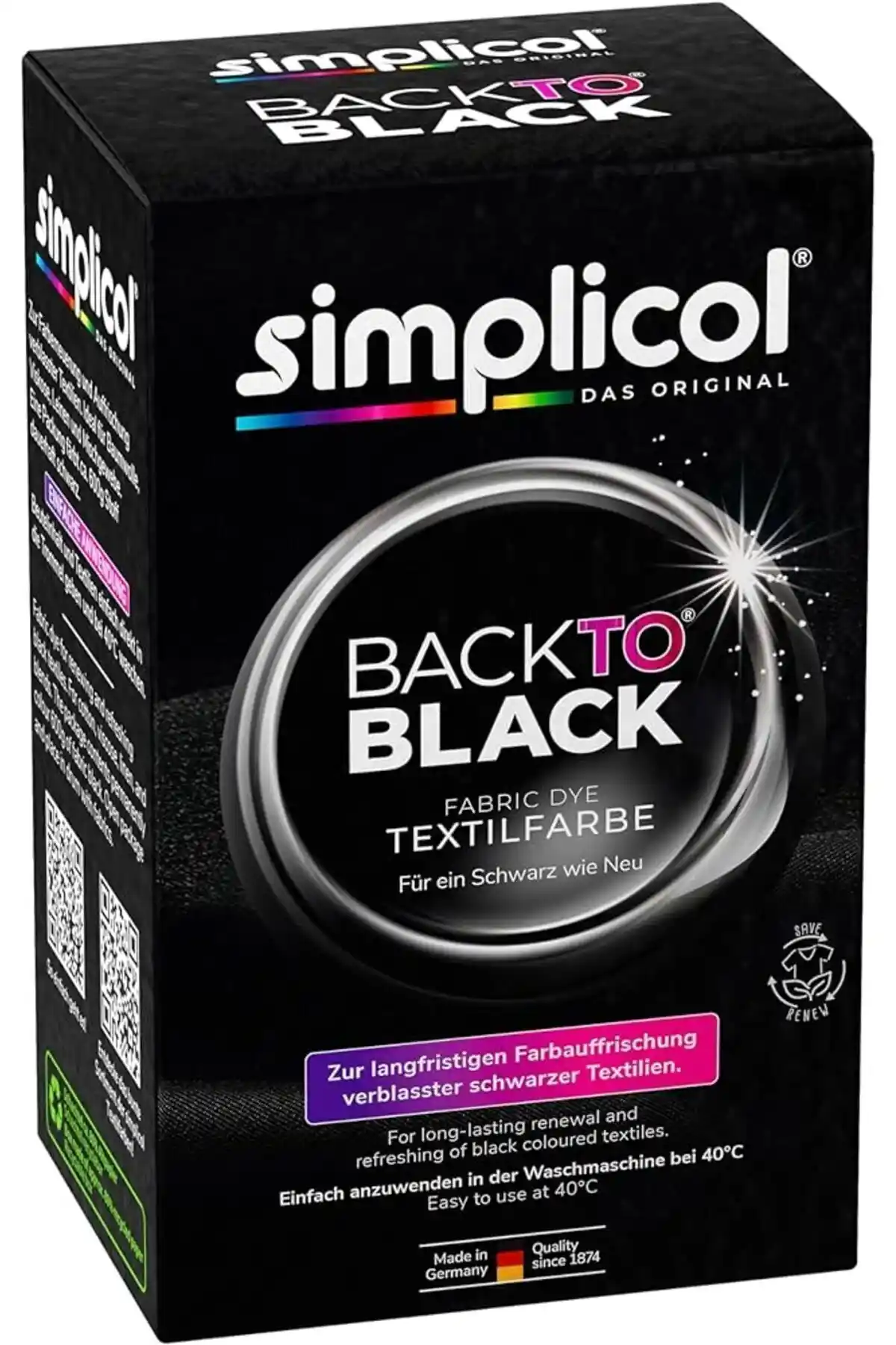 Simplicol Siyah Dönüş Kumaş Boyası: Kalıcı ve Güvenilir Renk Tazeleme Çözümü