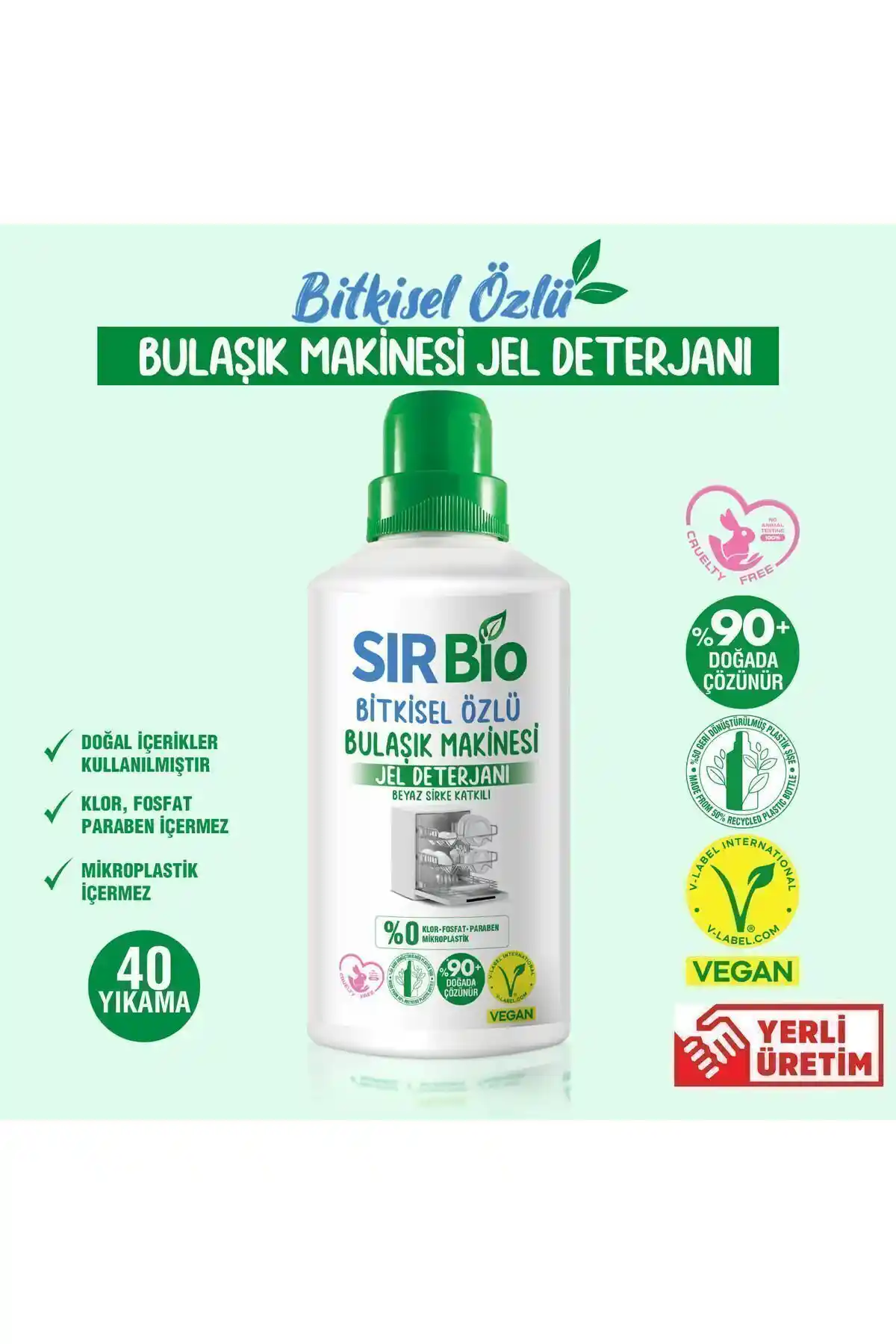 SIR Bio Bio Bitki Özlü Bulaşık Makinesi Deterjanı: Doğa Dostu Güçlü Temizlik Çözümü