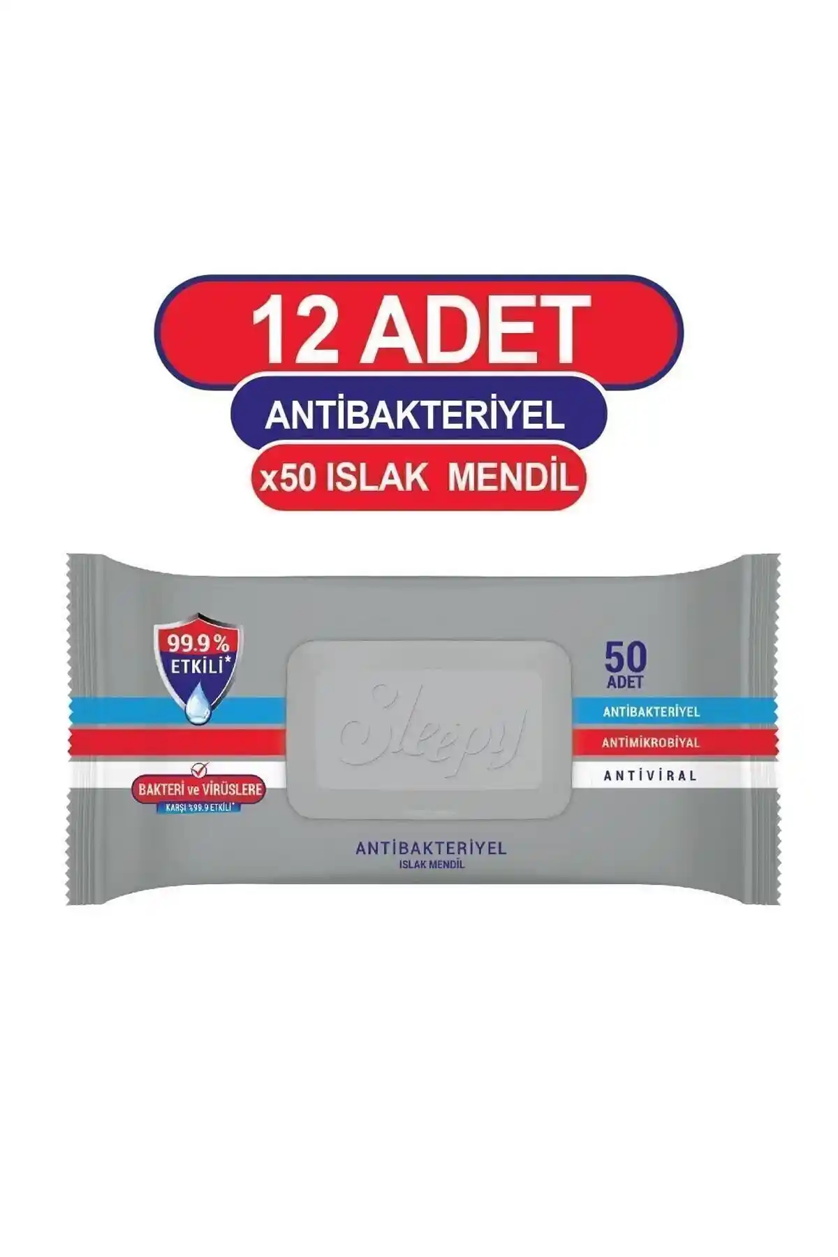 Sleepy Antibakteriyel Islak Havlu 12x50 ile hijyen ve pratiklik bir arada