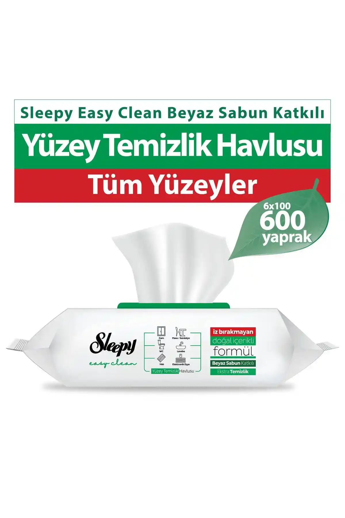 Sleepy Easy Clean Beyaz Sabun Katkılı Yüzey Temizlik Havlusu Ürün Tanıtımı ve Özellikleri