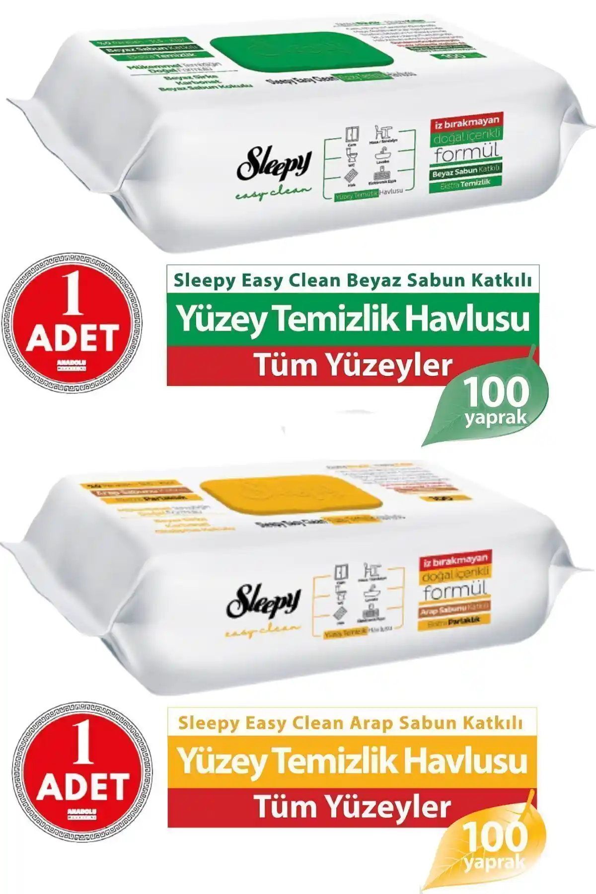 Sleepy Easy Clean ve Solo Yüzey Temizleme Havlusu Karşılaştırması