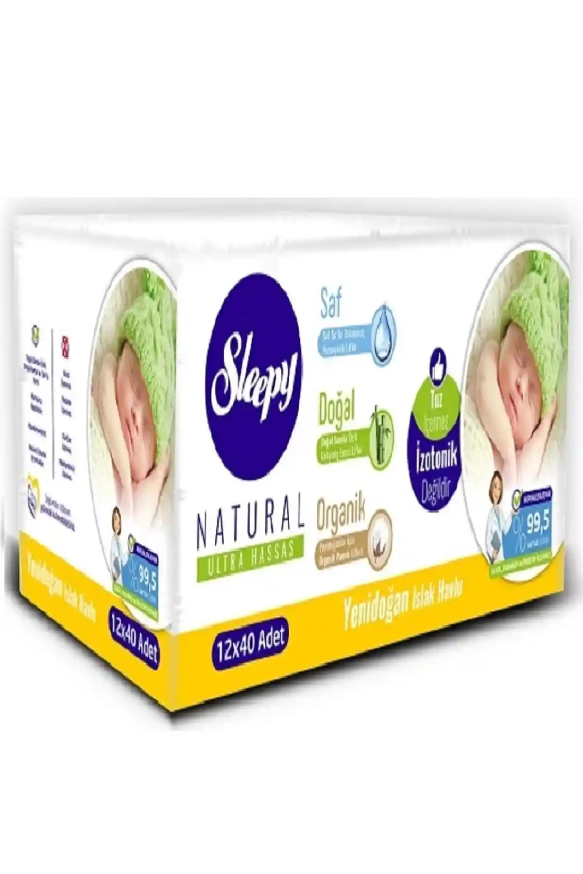 Sleepy Yenidoğan Natural Islak Havlu: Hassas Ciltler İçin Güvenli ve Ekonomik Bebek Temizlik Çözümü