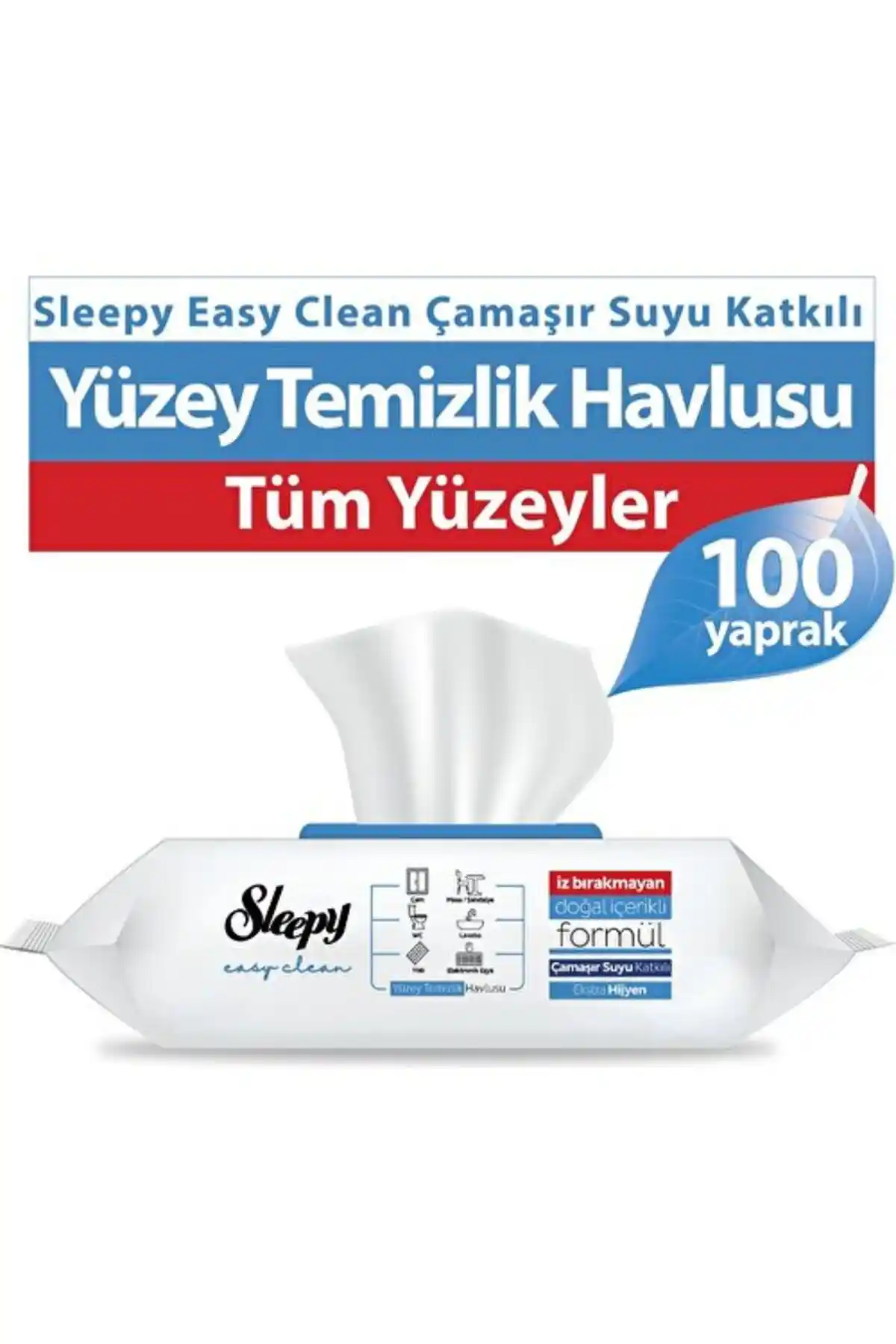 Sleepy Yüzey Temizlik Havlusu 100'lü Paket ile Etkili ve Kolay Yüzey Temizliği