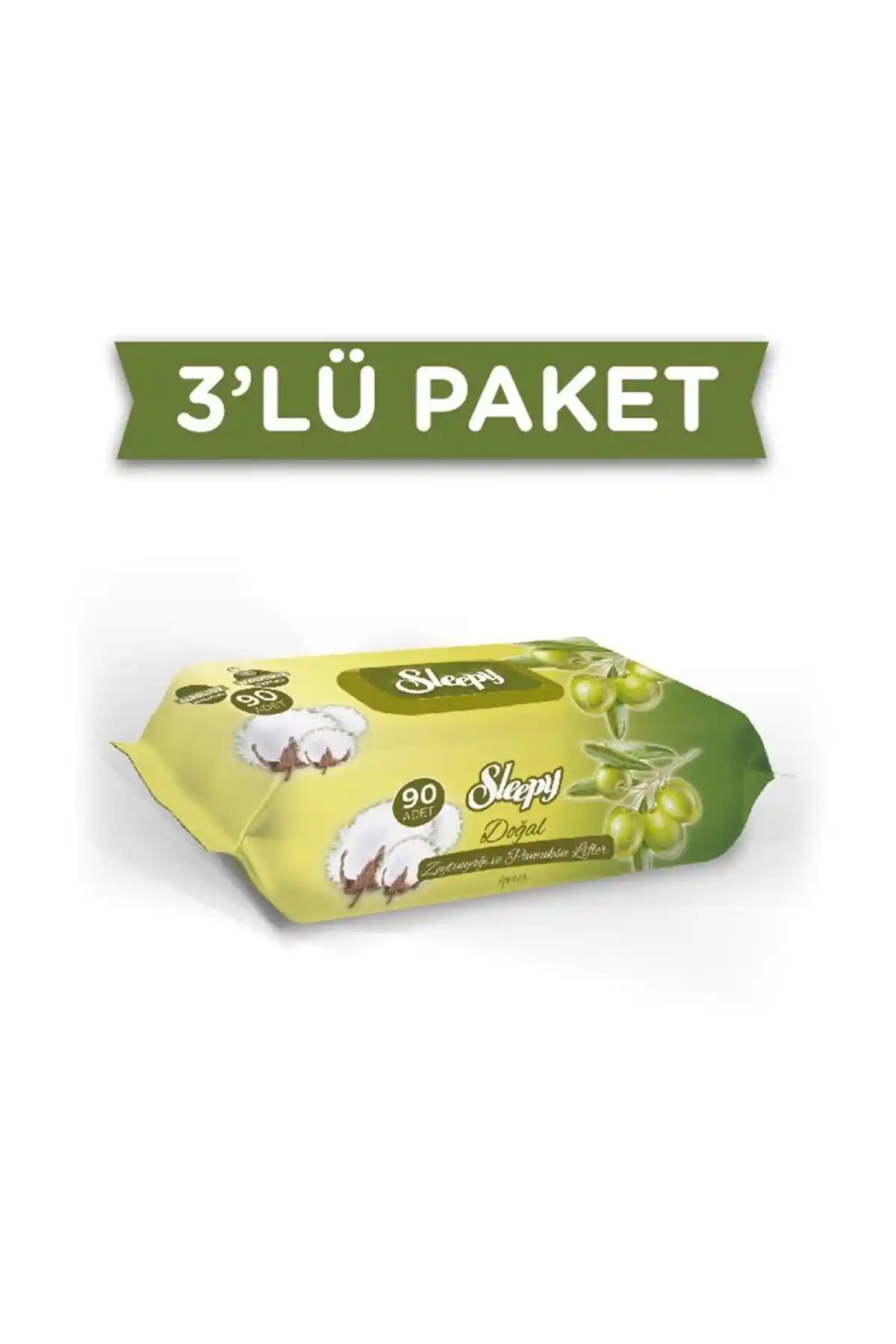 Sleepy Zeytinyağlı Islak Havlu Hassas Ciltler İçin Güvenli ve Pratik Temizlik Çözümü