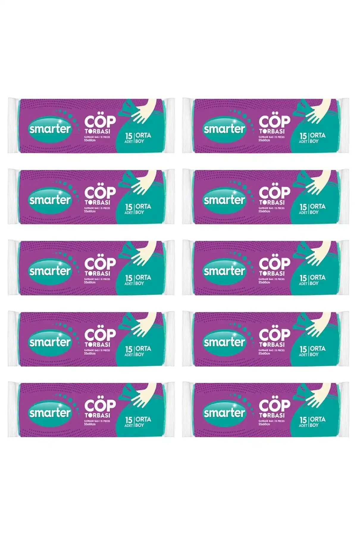 SMARTER 10 Lu Orta Boy Çöp Torbası: Pratik ve Dayanıklı Atık Toplama Çözümü