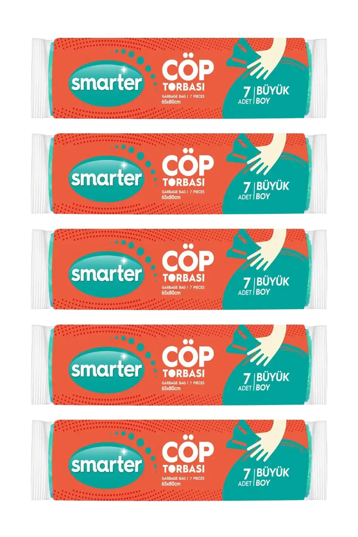 SMARTER 5 Li Büyük Boy Çöp Torbası Türkiye Üretimi Dayanıklı ve Pratik Kullanım İçin