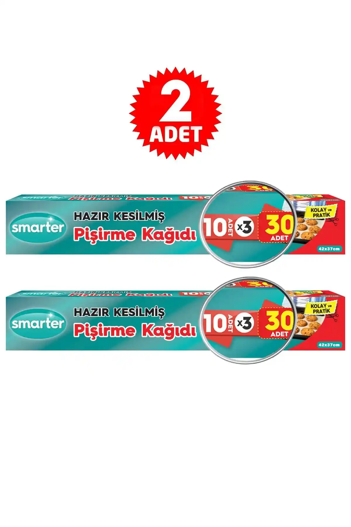 Smarter 60 Adet Yağlı Pişirme Kağıdı Seti Yüksek Kalite ve Kolay Kullanım İçin