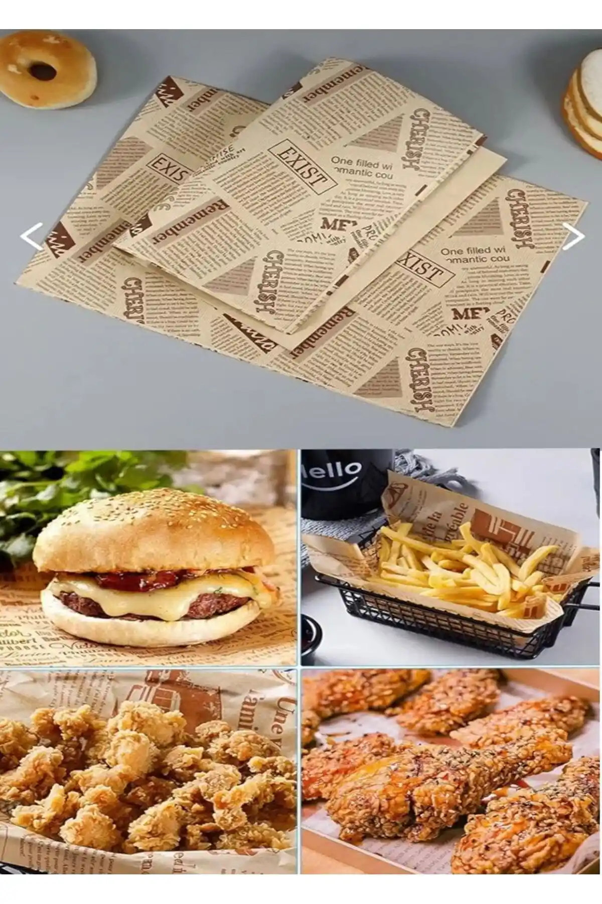 Snow Homs Kendinden Desenli Yağlı Kağıt: Estetik ve Çok Yönlü Kullanım İçin Uygun