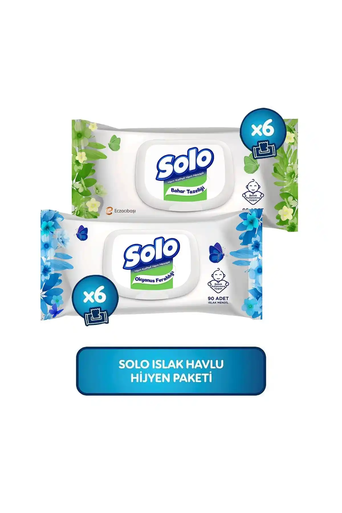 Solo Islak Havlu Hijyen Paketi ve Okyanus Ferahlığı 12'li Set Karşılaştırması