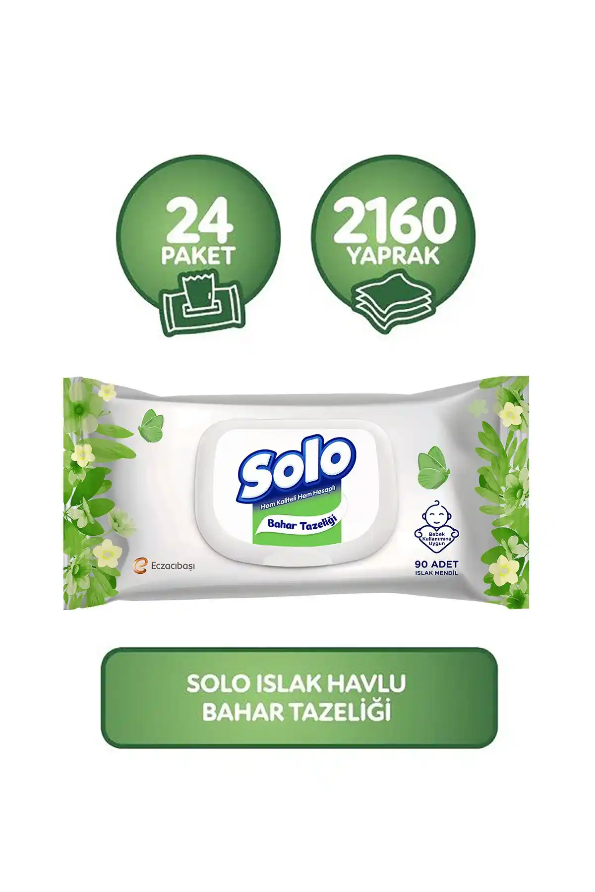Solo Islak Havlu Kapaklı 90 Yaprak 24'lü Set: Pratik ve Güvenilir Temizlik Çözümü