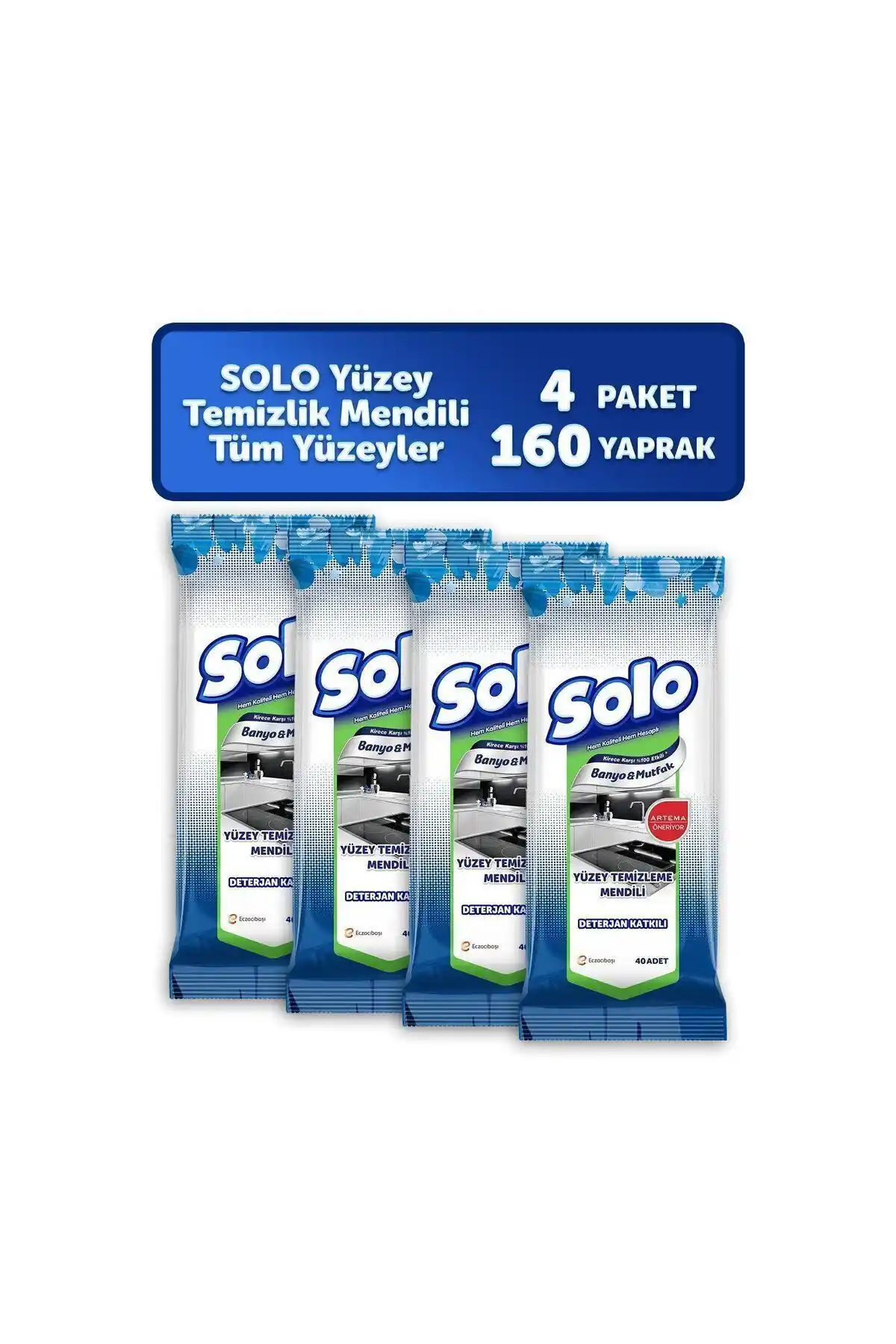 Solo Yüzey Temizleyici Islak Mendil Günlük Temizlik İçin Hızlı ve Etkili Çözüm