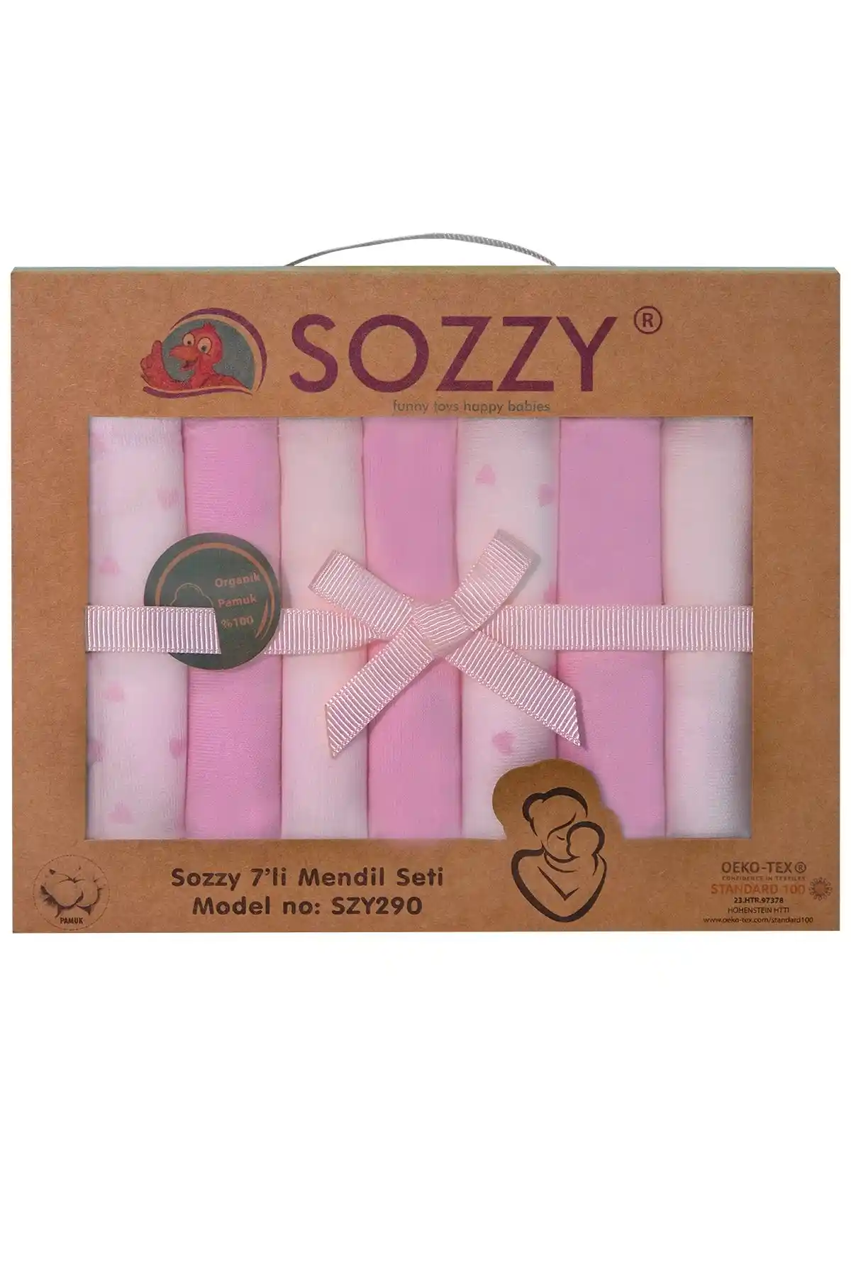 Sozzy Toys Organik Pamuklu Ağız Mendili - Bebek ve Çocuklar İçin Güvenli Temizlik Ürünü