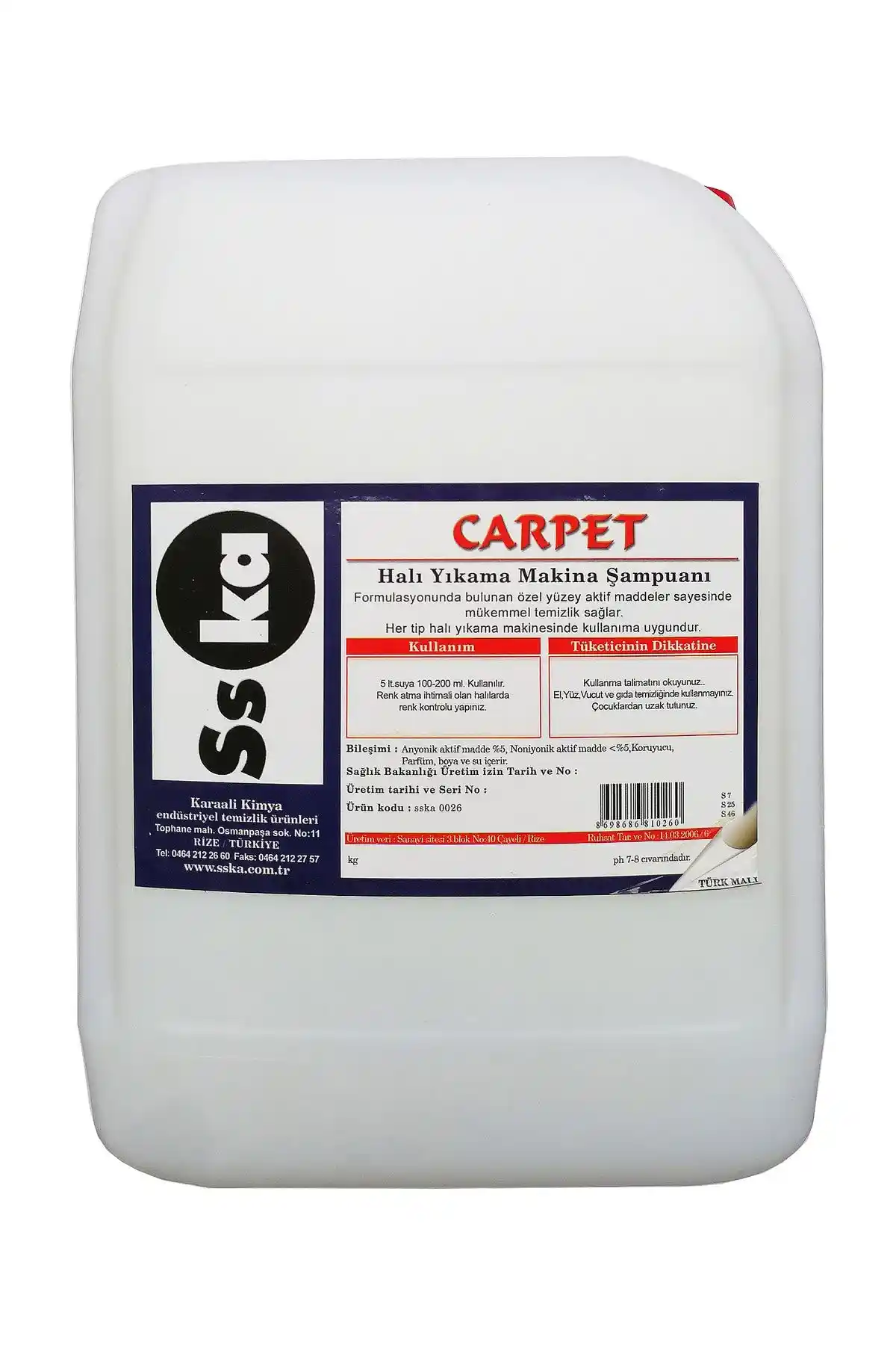Sska Halı Yıkama Makinesi Şampuanı: Güçlü Temizlik ve Kalıcı Koku Sağlayan Ürün