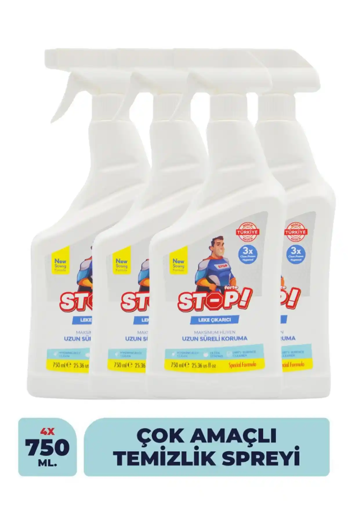 STOP Forte 4'lü Leke Çıkarıcı: Çok Yönlü ve Güçlü Temizlik Çözümü