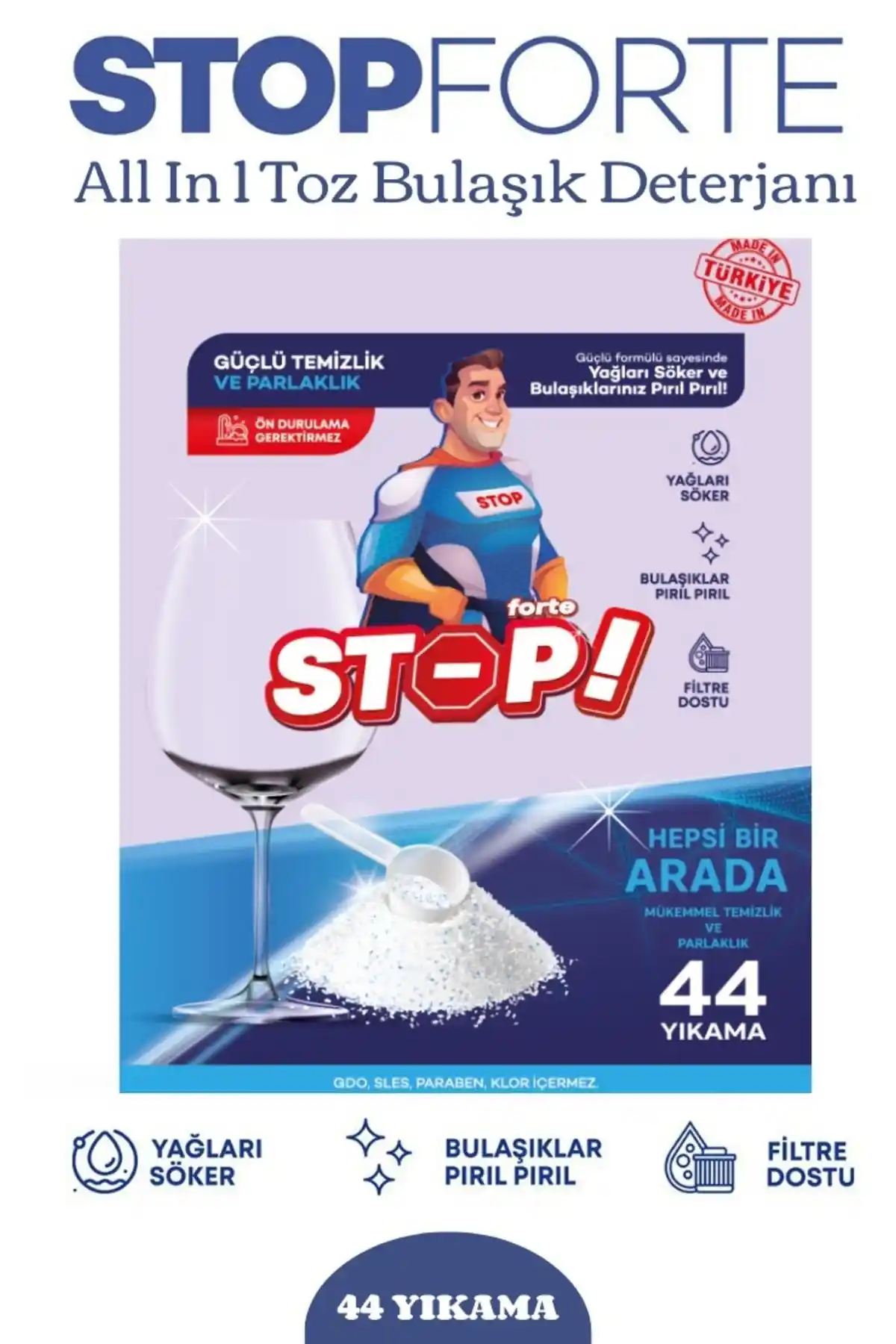 STOP Forte Toz Bulaşık Deterjanı: Güçlü ve Doğa Dostu Temizlik Çözümü