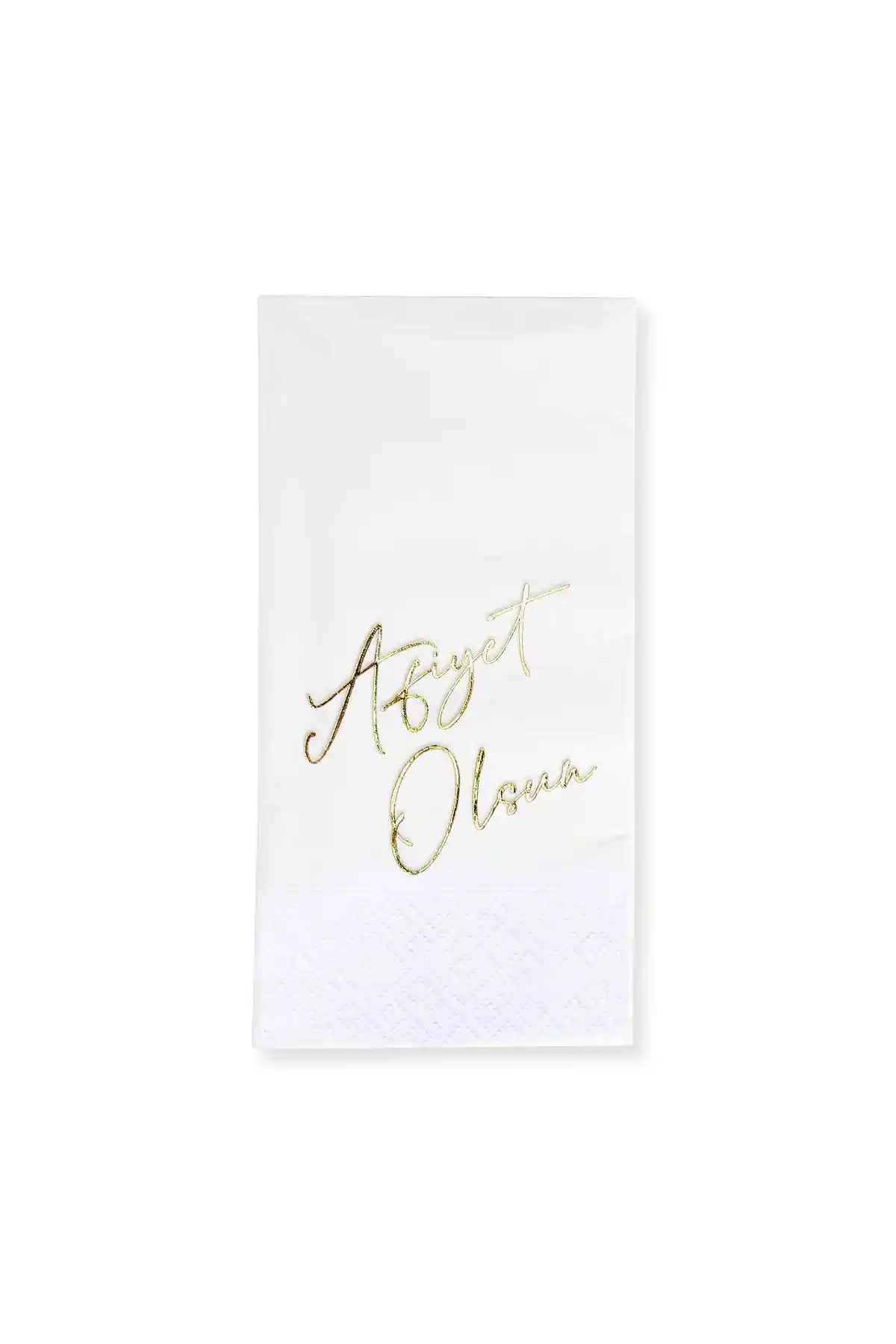 Story 33x33 Cm Altın Varak Peçete 16'lı Beyaz Zarif ve Şık Sofra Aksesuarı