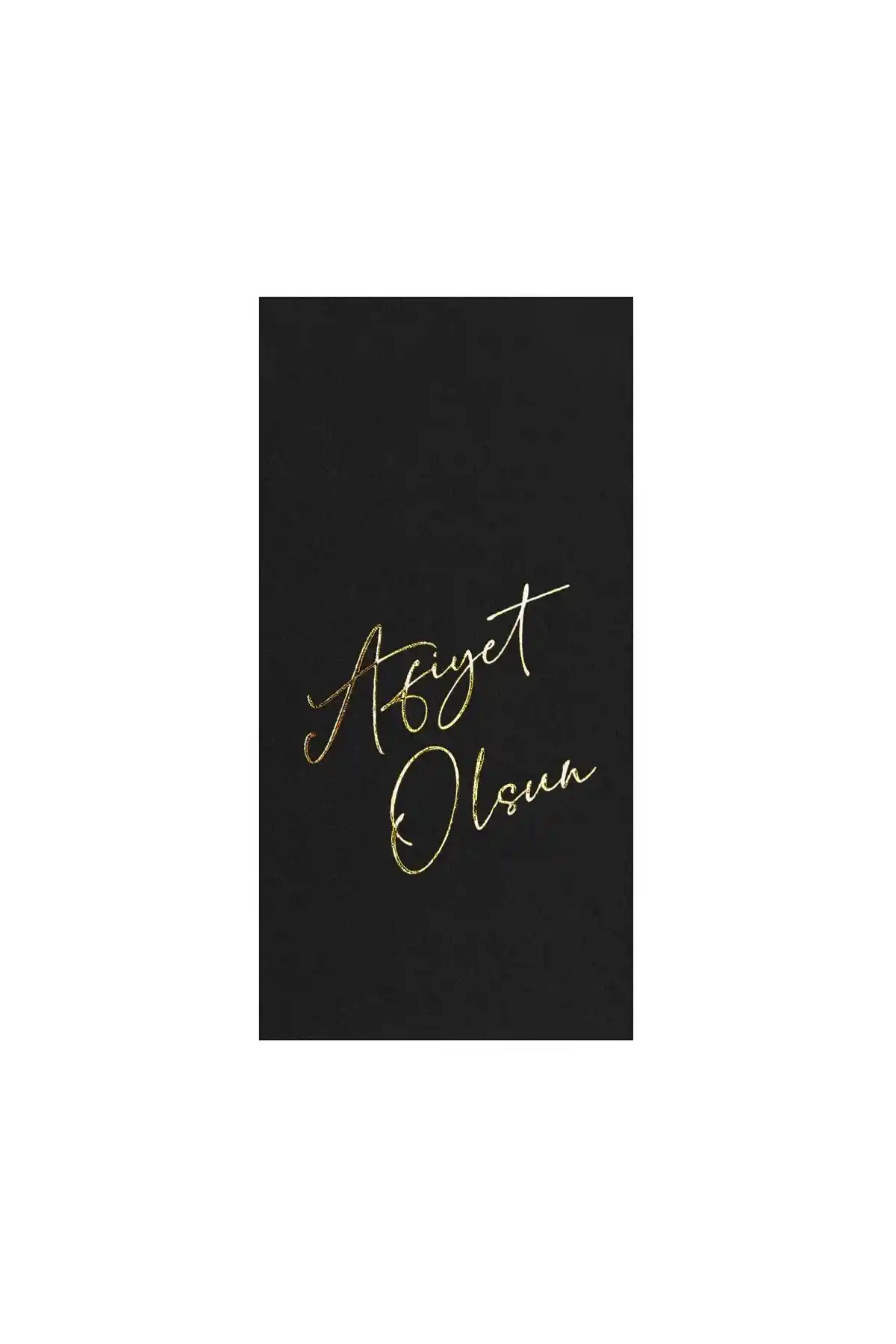 Story 33x33 Cm Altın Varak Siyah Renkli Peçete Şık ve Zarif Sofra Dekorasyonu İçin Uygun