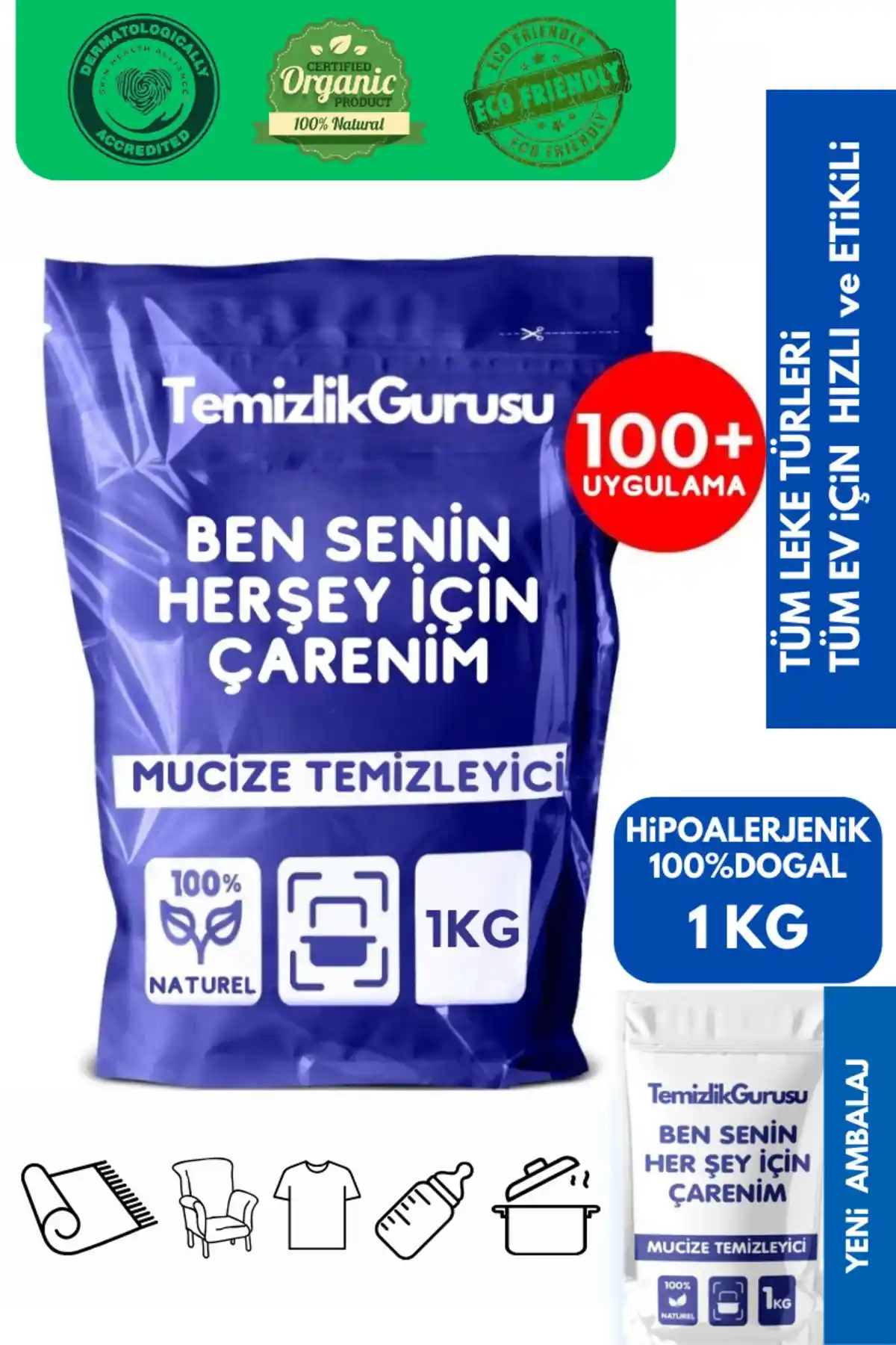 Temizlik Gurusu Çok Amaçlı Oksijenli Toz: Güçlü ve Doğal Temizlik Çözümü