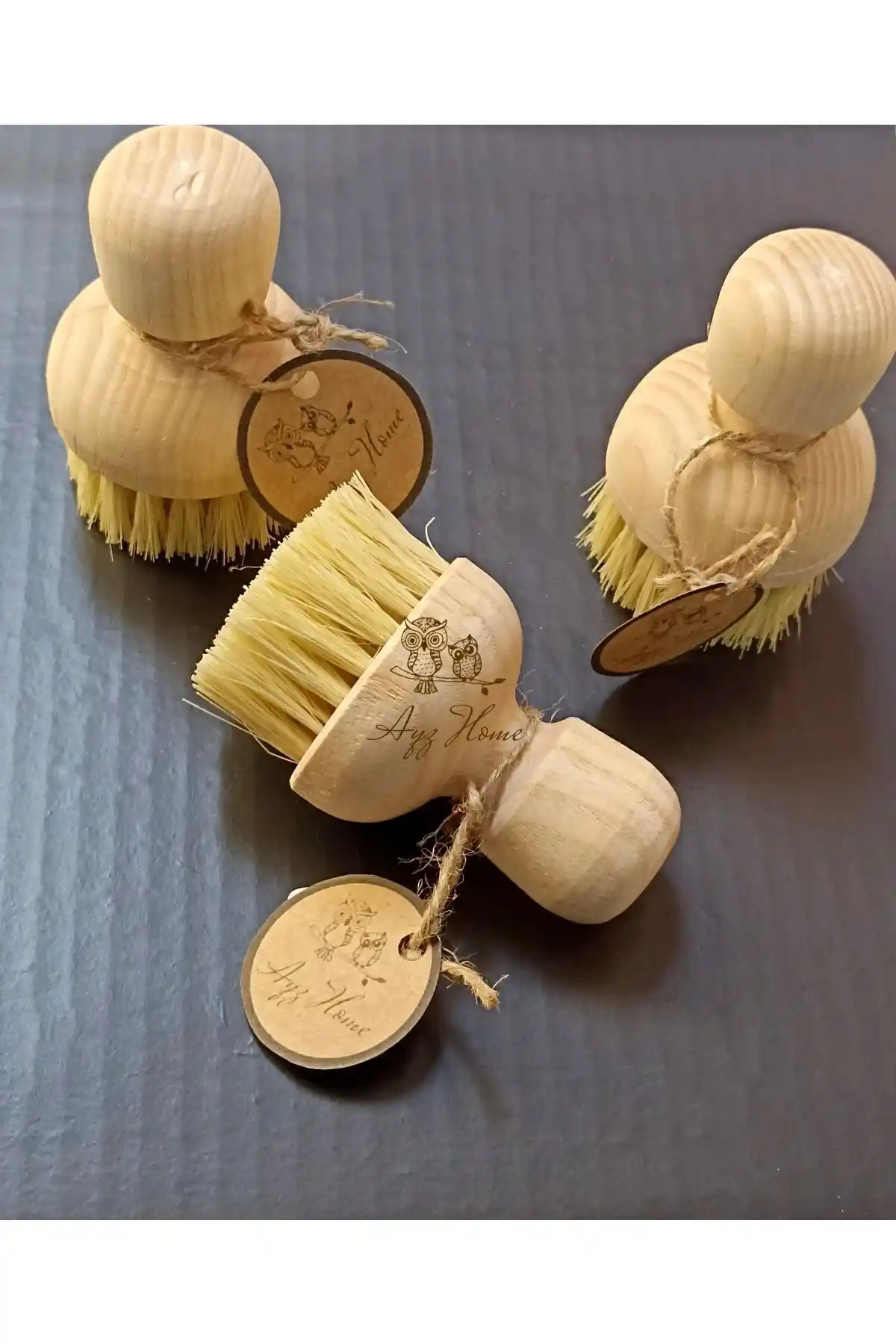 Terra Doğal Yaşam Ahşap Saplı Bitkisel Sebze Fırçası Çevre Dostu Çok Yönlü Mutfak Gereci