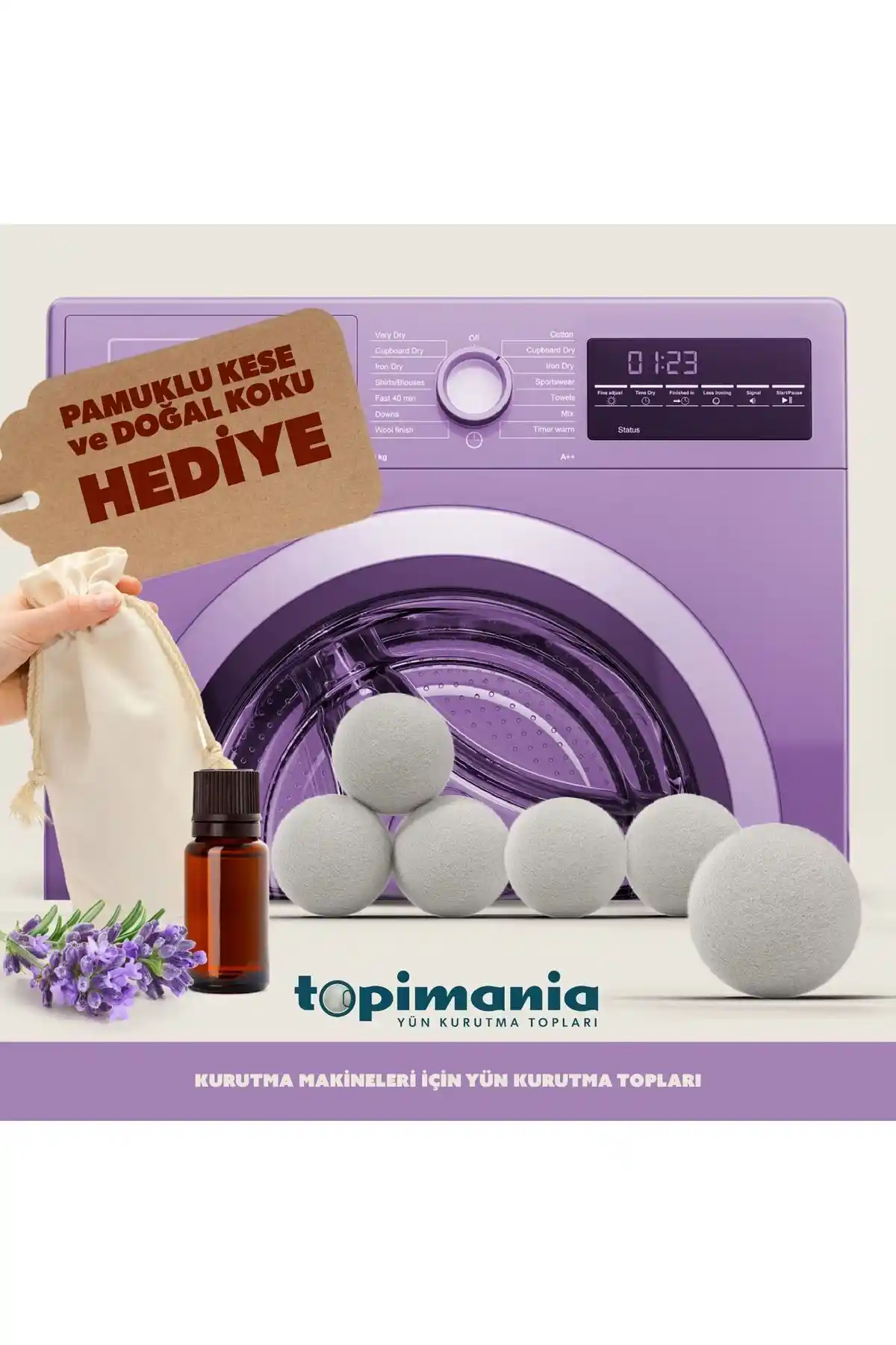 Topimania Doğal Yün Kurutma Topları ve Esans ile Etkili ve Ekonomik Çamaşır Kurutma Çözümü