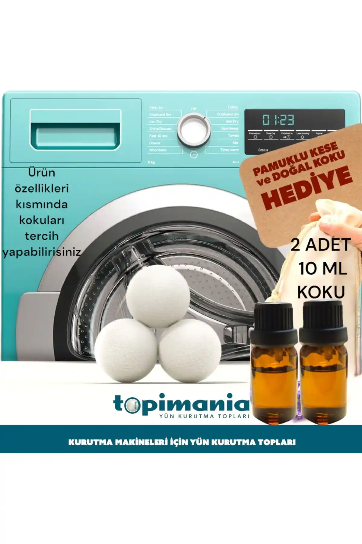 Topimania Yün Kurutma Topları Doğal ve Çevre Dostu Çözümle Çamaşır Kurutmayı Optimize Edin