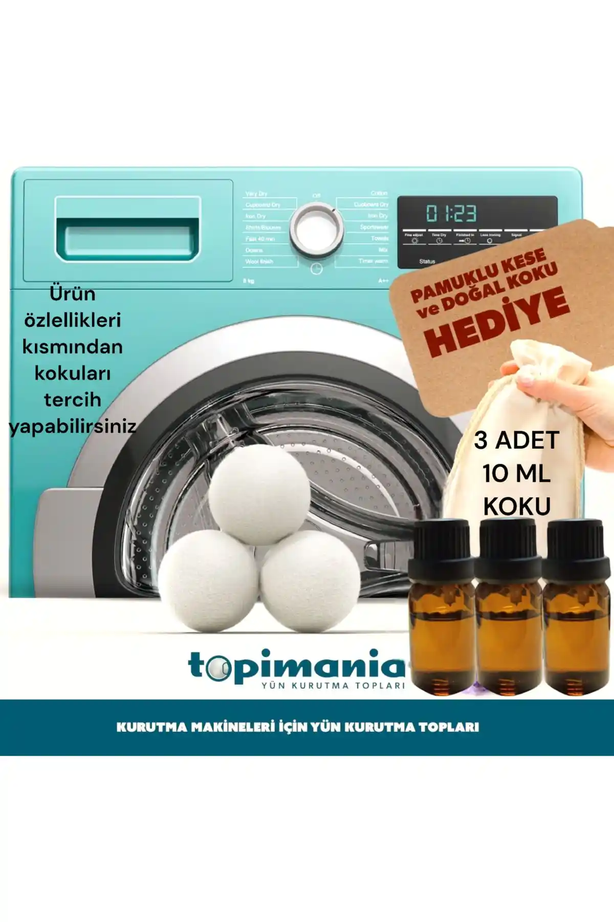 Topimania Yün Kurutma Topları ve Esans ile Çamaşır Kurutma Verimliliği Artırıcı Rehber